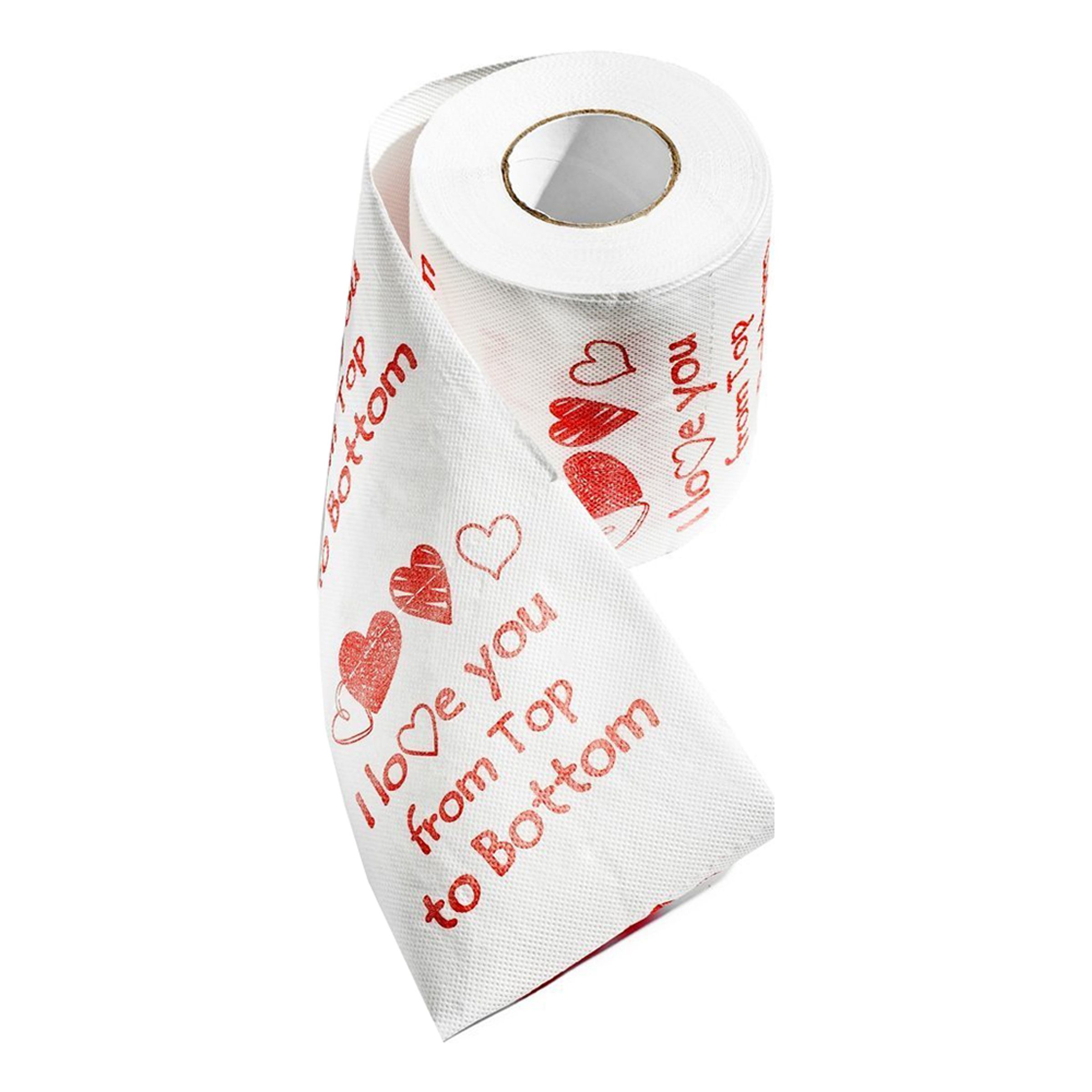 Toalettpapper I Love You | Hem - Roliga Prylar - Hem & Hushåll - Till Badrummet | Maskeradspecialisten