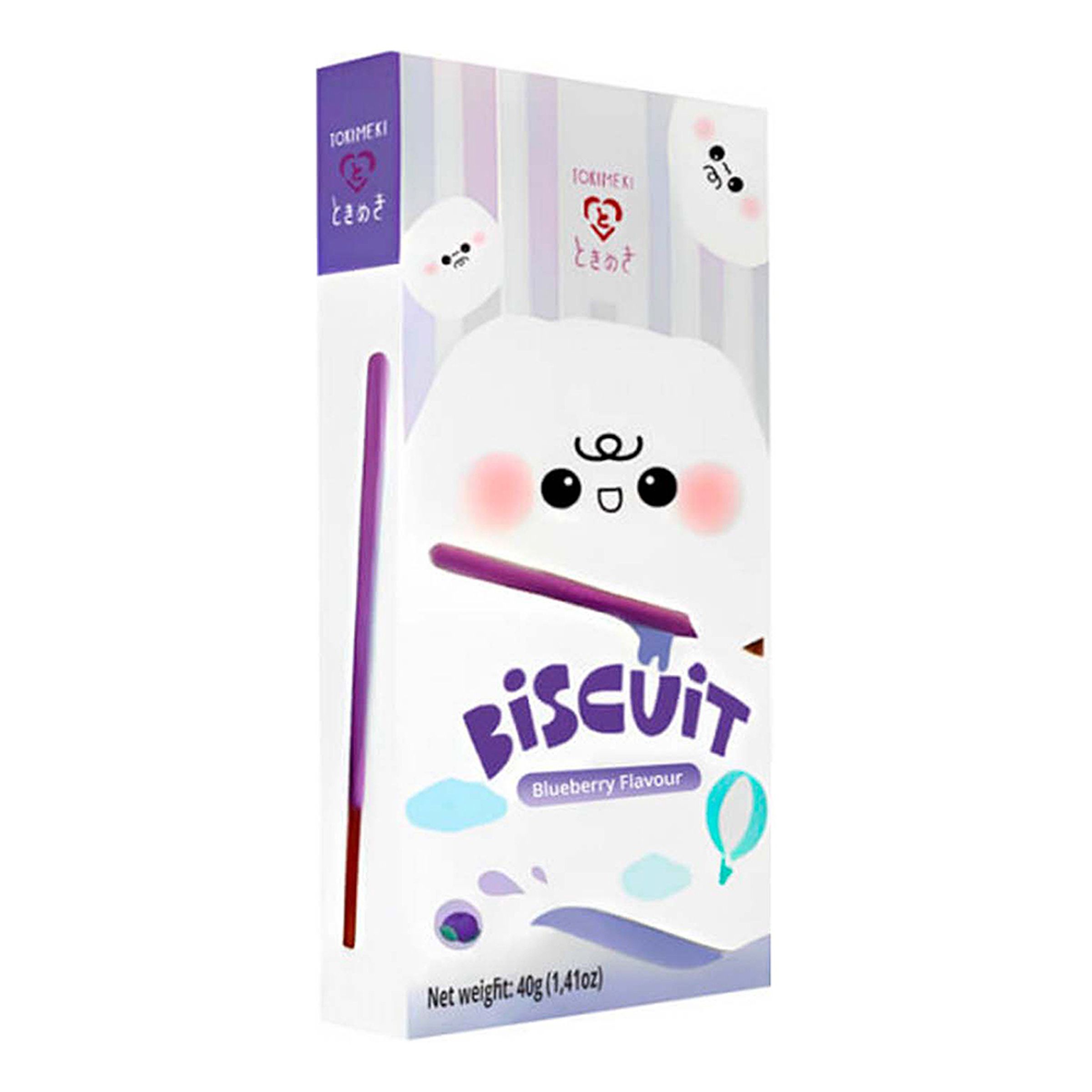 Tokimeki Biscuit Stick Blueberry - 40 g | Hem - Godis & Läsk - Skafferi - Kex & Kakor | Maskeradspecialisten