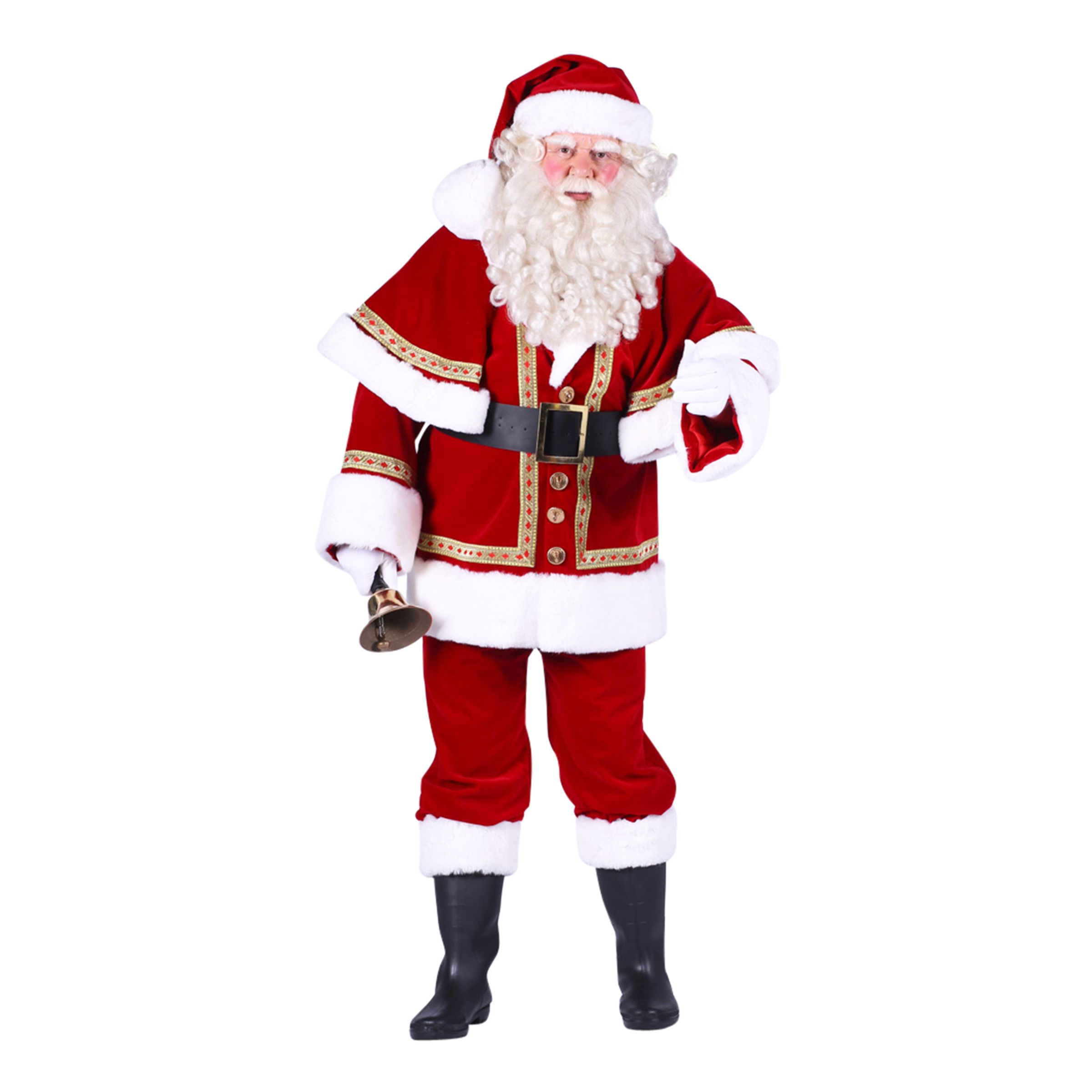 Tomtedräkt i Sammet Röd Deluxe - XX-Large | Hem - Maskerad - Maskeraddräkter - Herrdräkter | Maskeradspecialisten