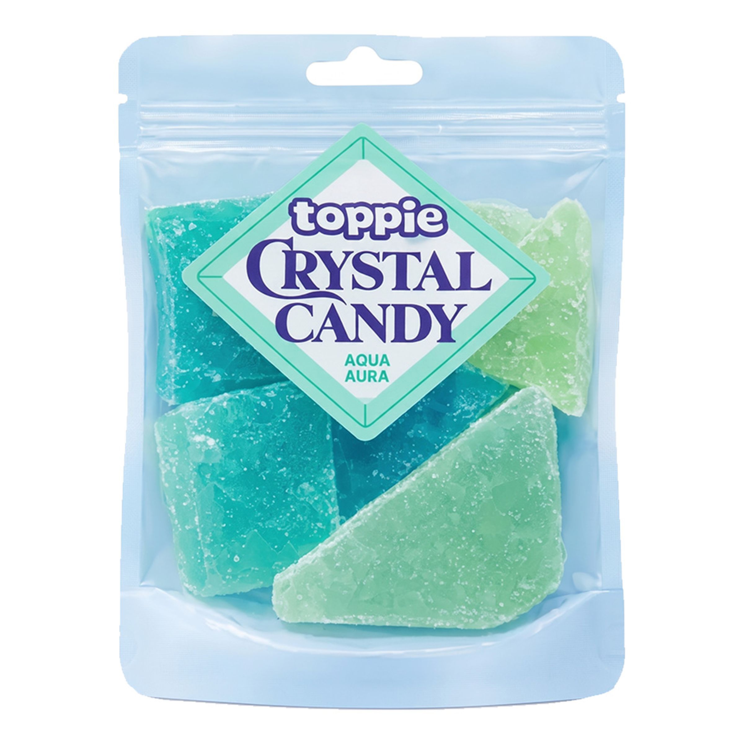 Toppie Crystal Candy Blåbær - 80 g