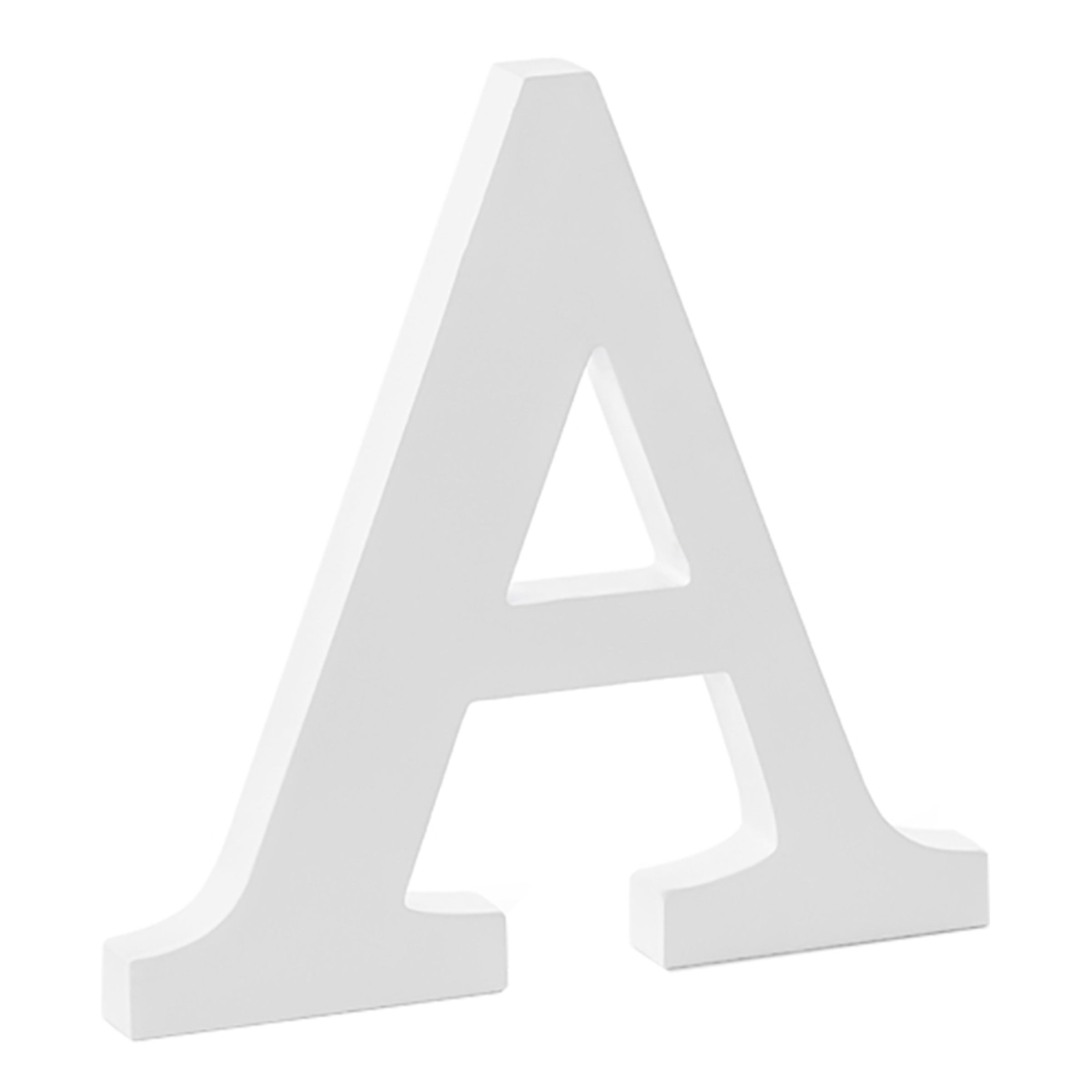 Træbogstaver Hvide - Bogstav A