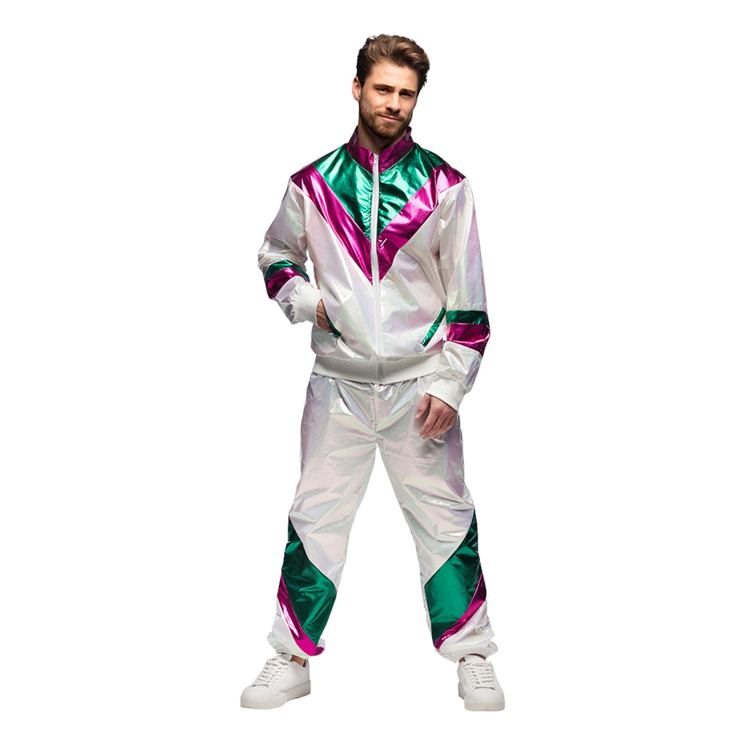 Träningsoverall Herr Holografisk - X-Large | Hem - Maskerad - Maskeraddräkter - Herrdräkter | Maskeradspecialisten