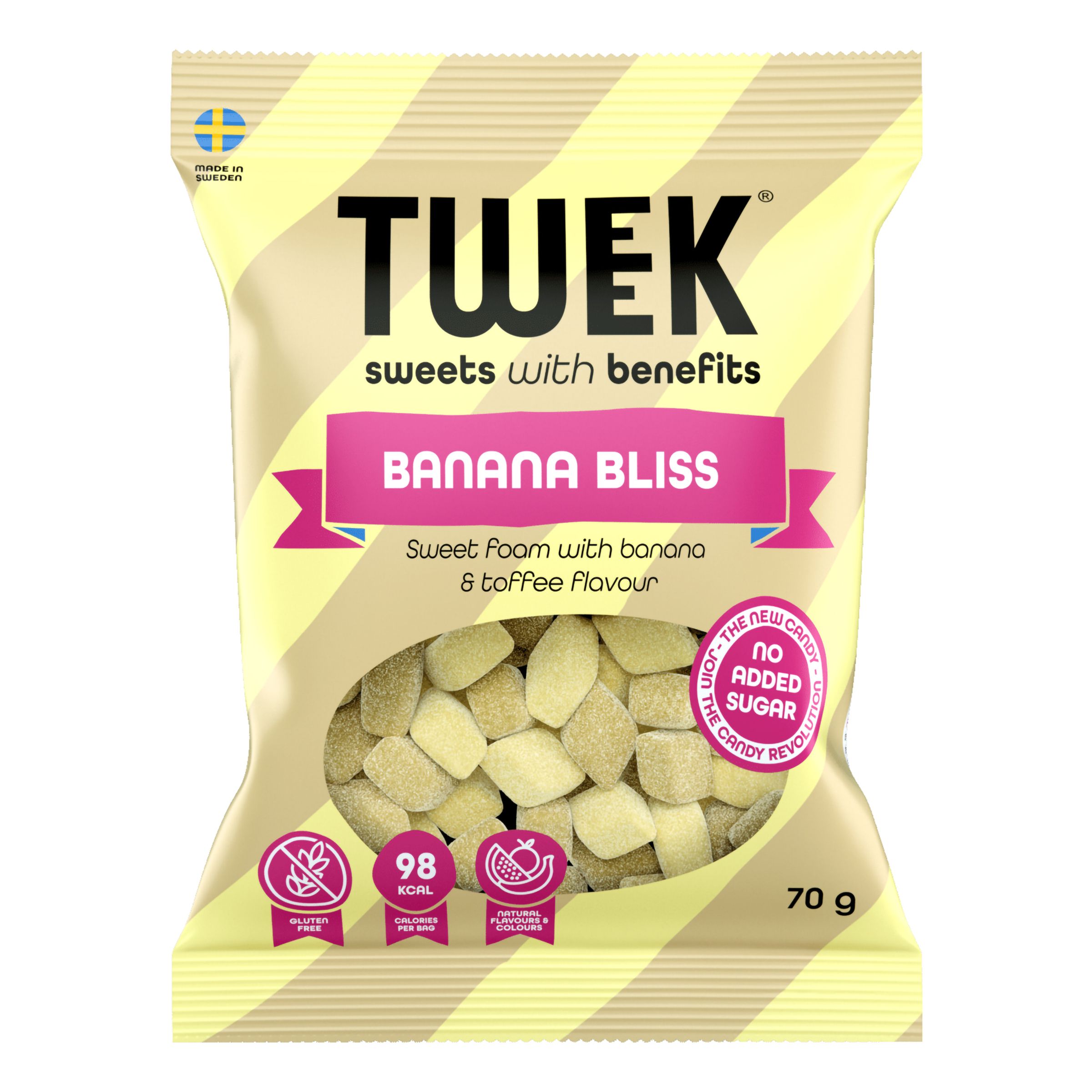 Tweek Banana Bliss - 70 g | Hem - Godis & Läsk - Godis - Skumgodis | Maskeradspecialisten