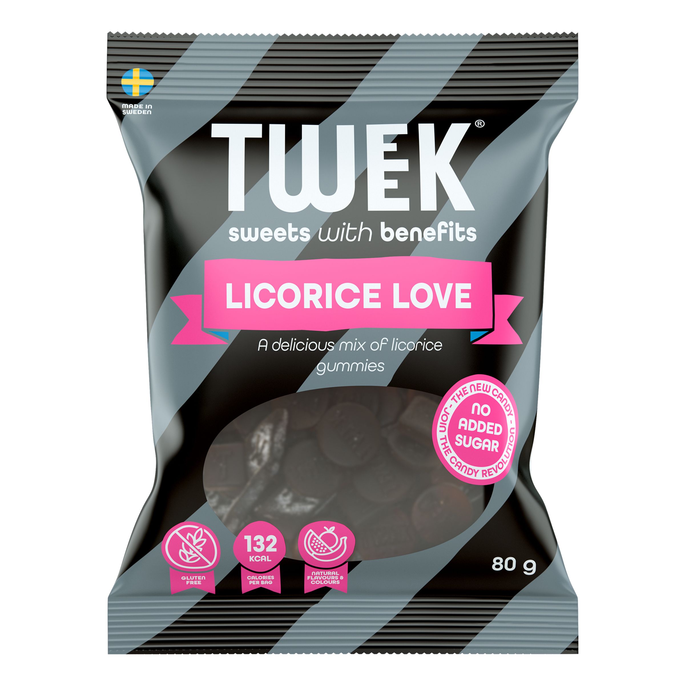 Tweek Licorice Love - 80 g | Hem - Godis & Läsk - Godis - Lakrits | Maskeradspecialisten