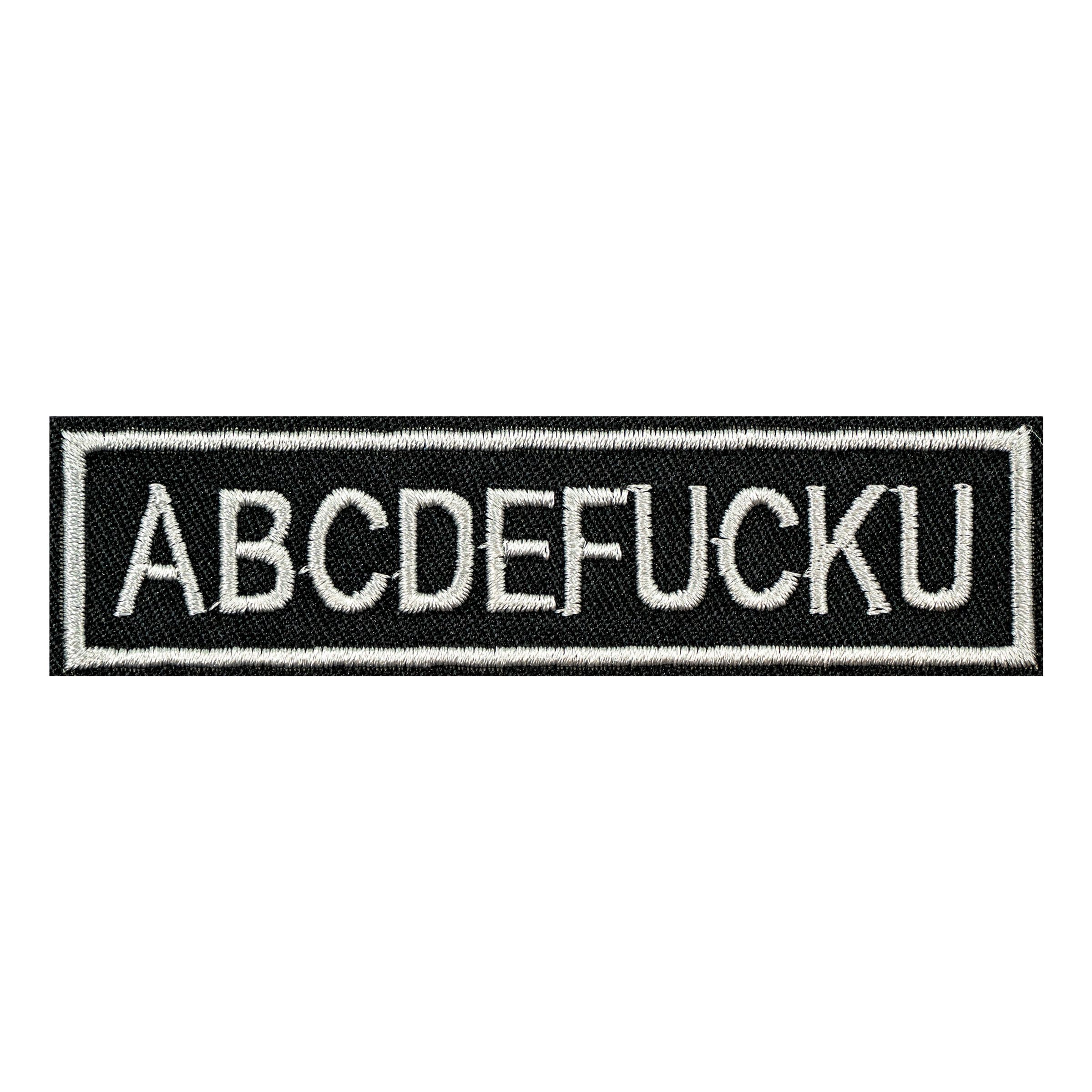 Tygmärke ABCDEFUCKU | Hem - Roliga Prylar - Accessoarer - Tygmärken | Pryloteket
