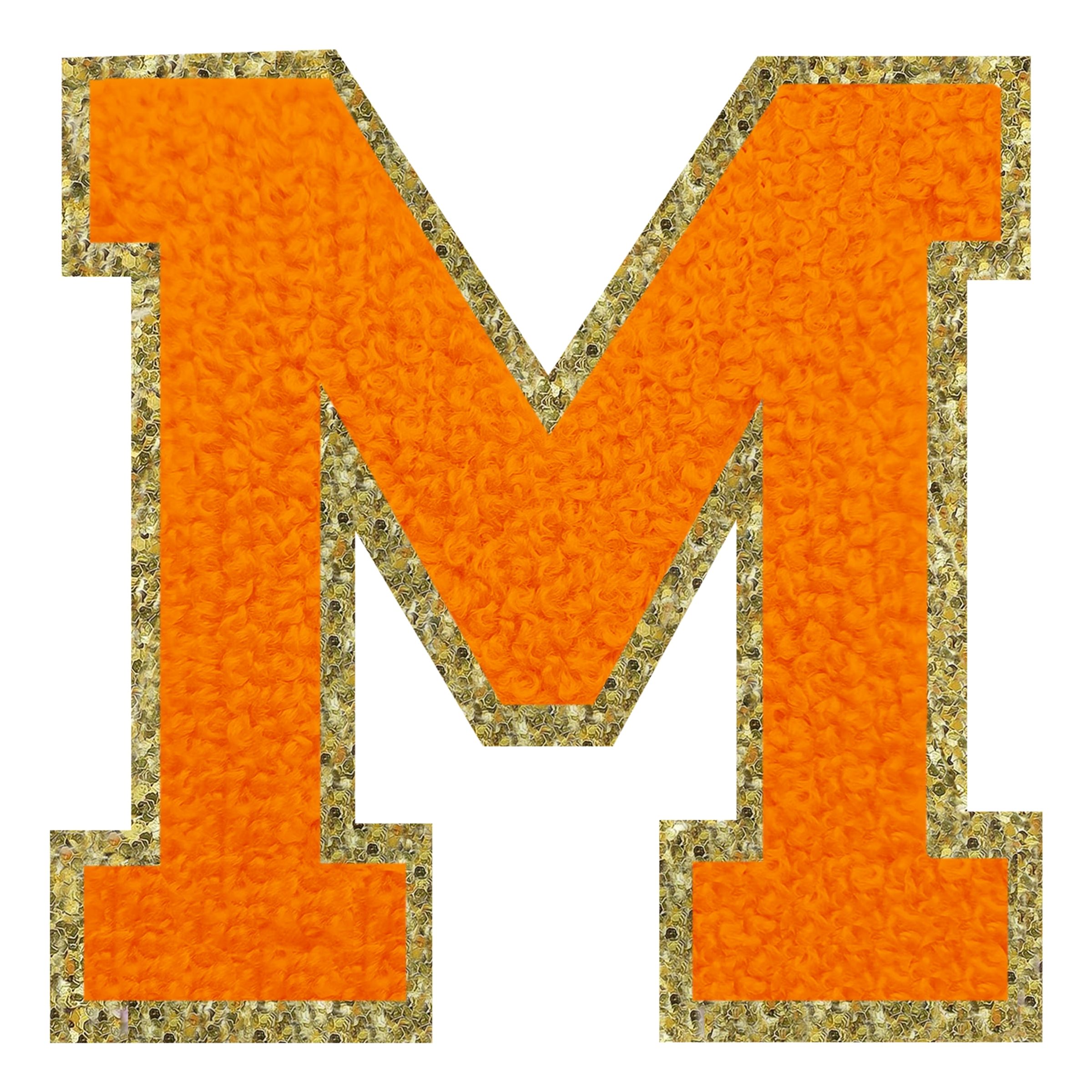 Stofmærke Bogstav Orange - Bogstav M