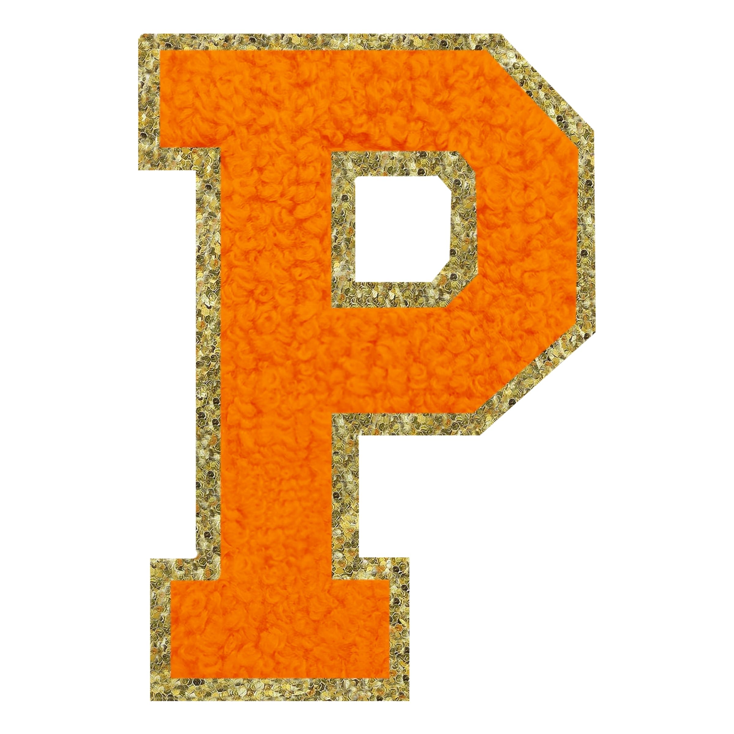 Tygmärke Bokstav Orange - Bokstav P | Hem - Teman - Färger - Orange | Pryloteket
