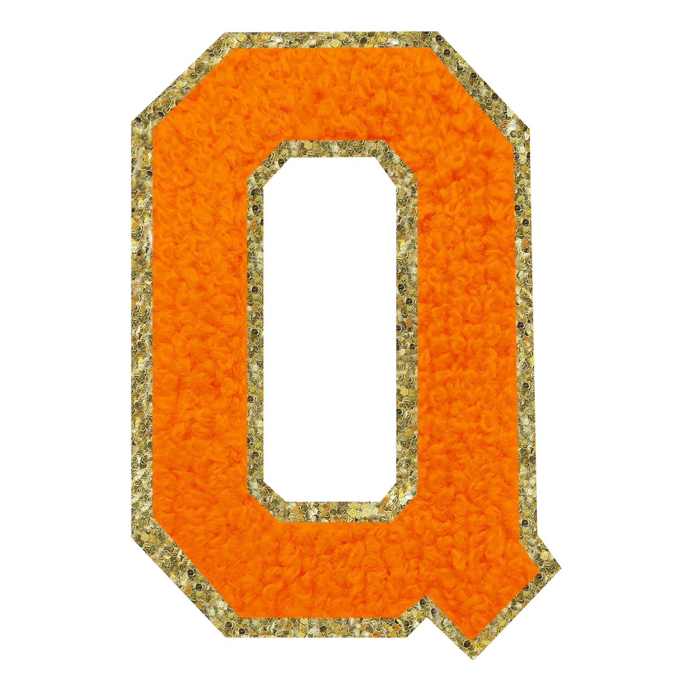 Tygmärke Bokstav Orange - Bokstav Q | Hem - Teman - Färger - Orange | Party Outlet
