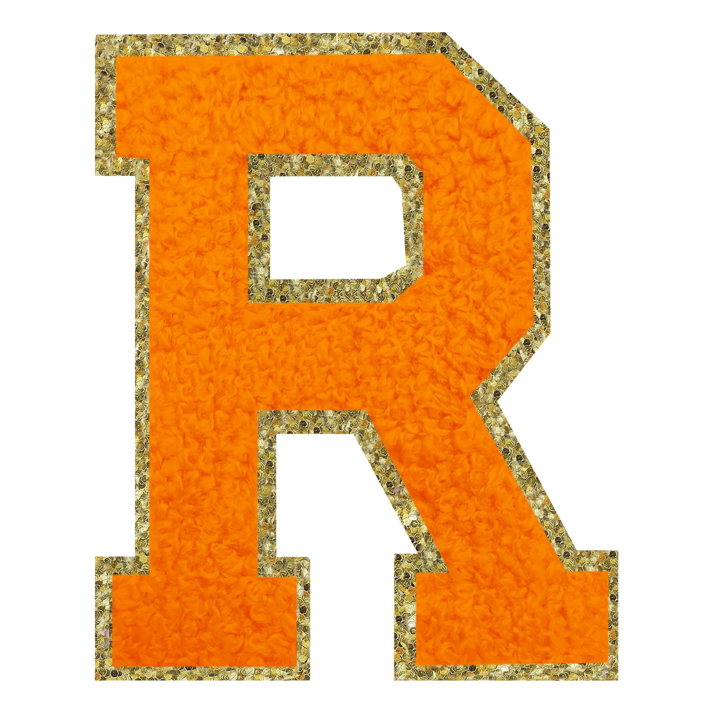 Tygmärke Bokstav Orange - Bokstav R | Hem - Teman - Färger - Orange | Party Outlet