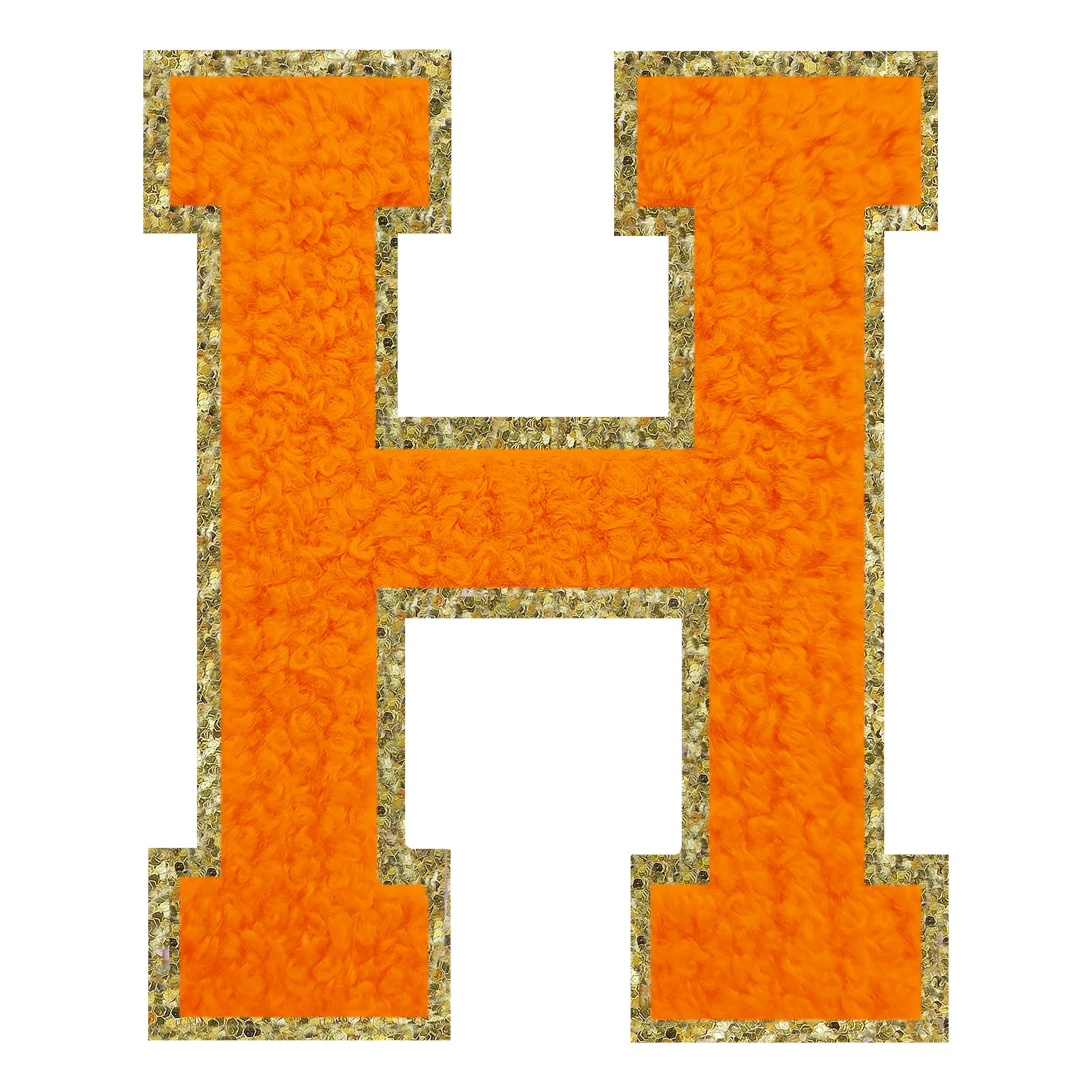 Stofmærke Bogstav Orange - Bogstav H