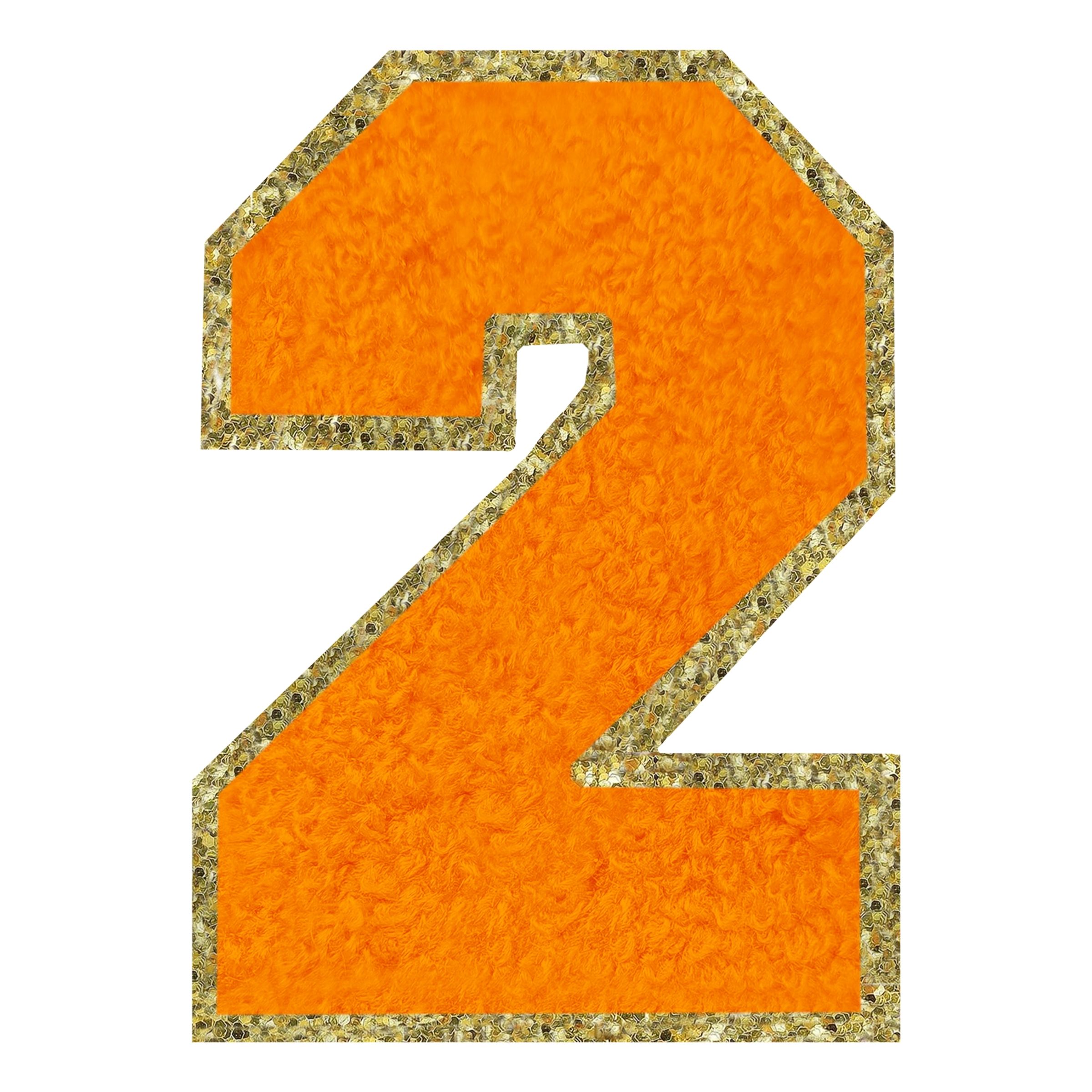 Tygmärke Siffra Orange - Siffra 2 | Hem - Teman - Färger - Orange | Party Outlet