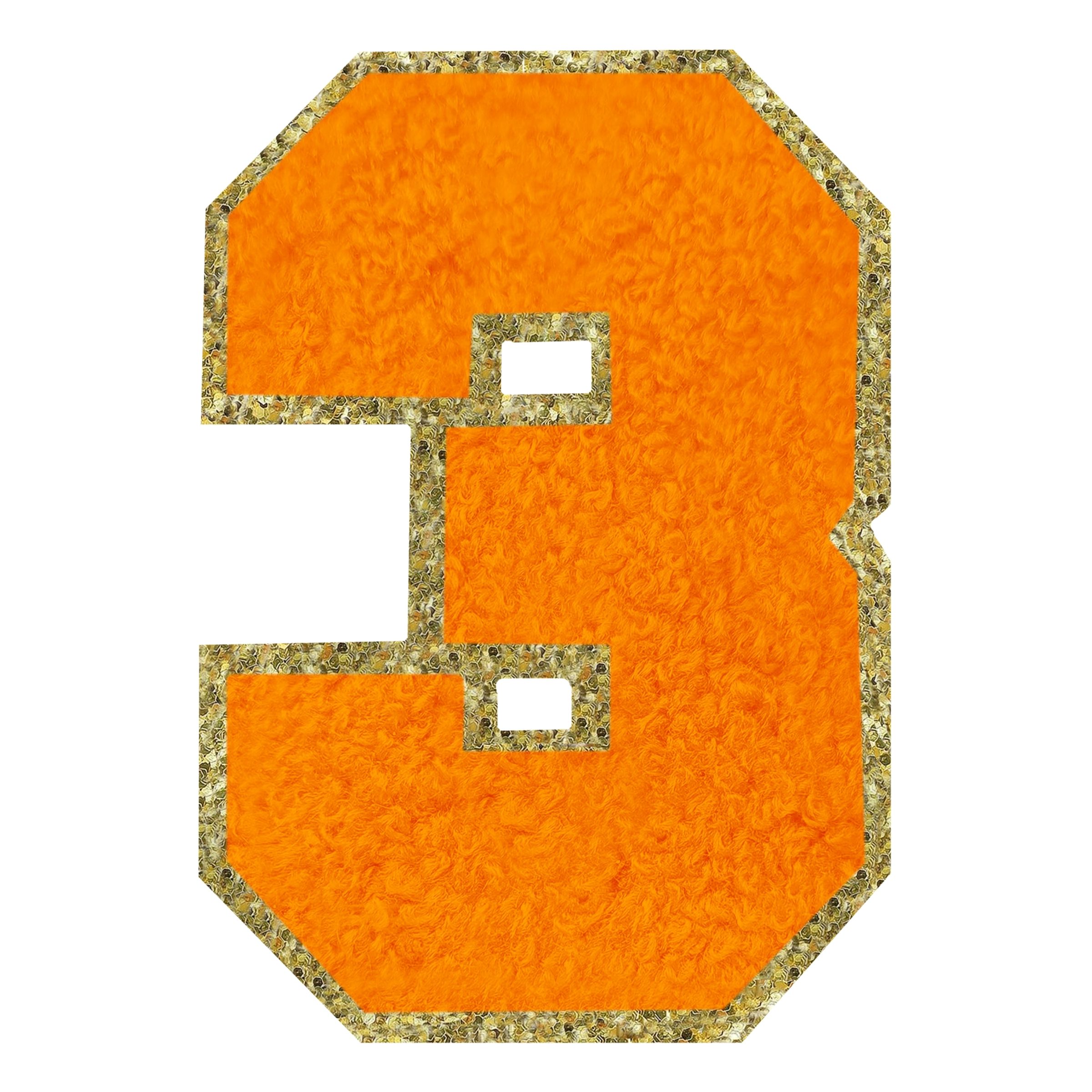 Tygmärke Siffra Orange - Siffra 3 | Hem - Teman - Färger - Orange | Party Outlet