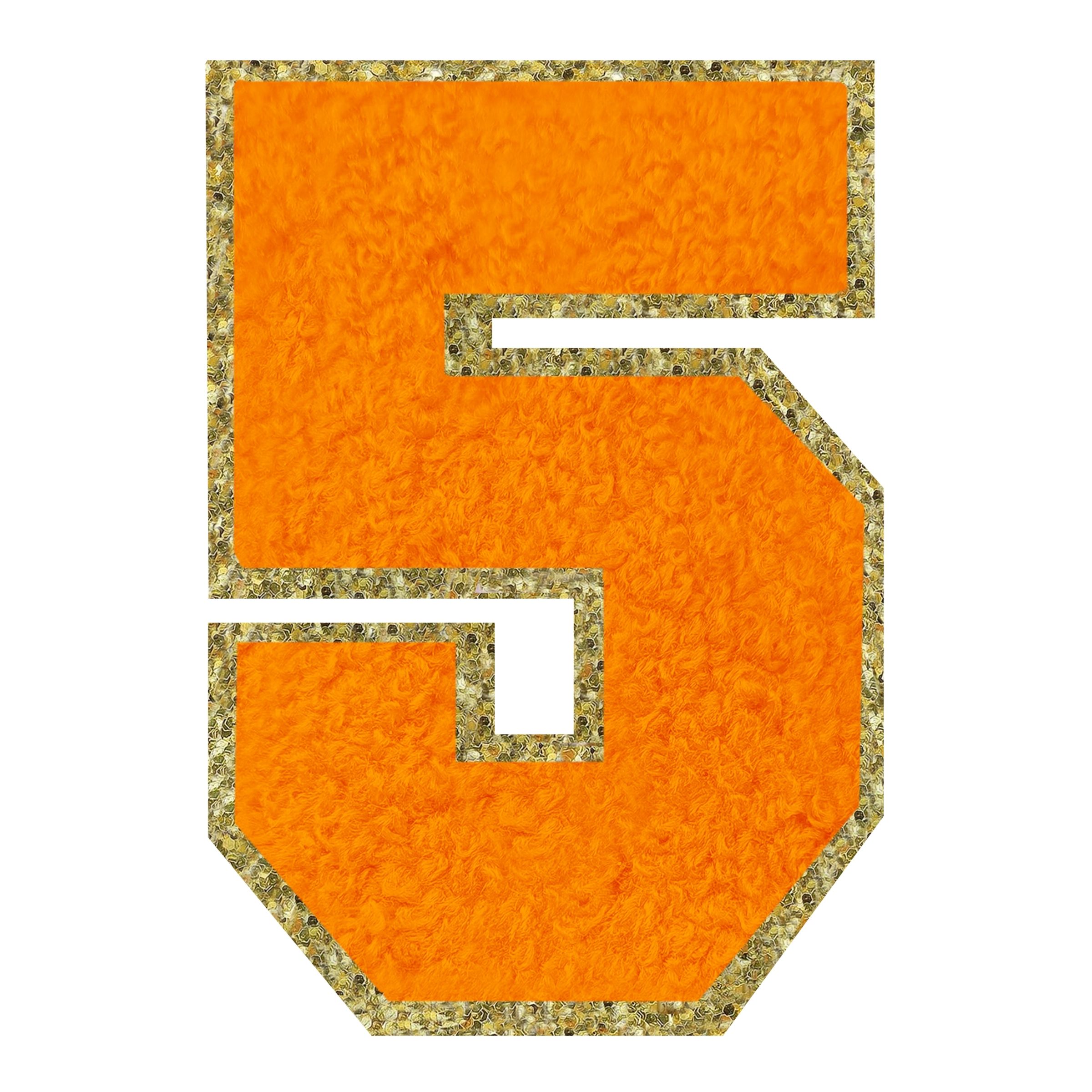 Tygmärke Siffra Orange - Siffra 5 | Hem - Teman - Färger - Orange | Party Outlet