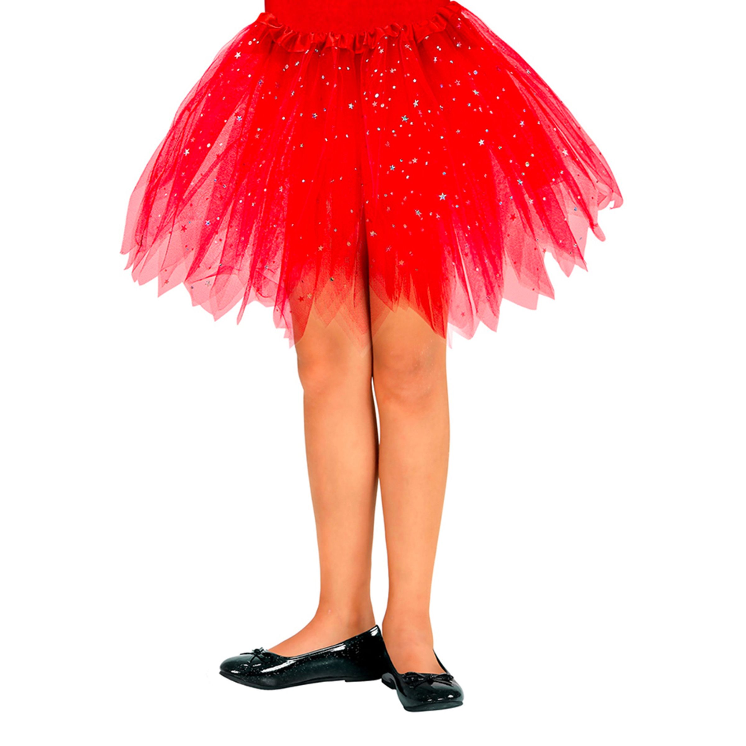 Tyllkjol Barn Glittrande Röd - One size | Hem - Maskerad - Tillbehör - Maskeradaccessoarer | Maskeradspecialisten