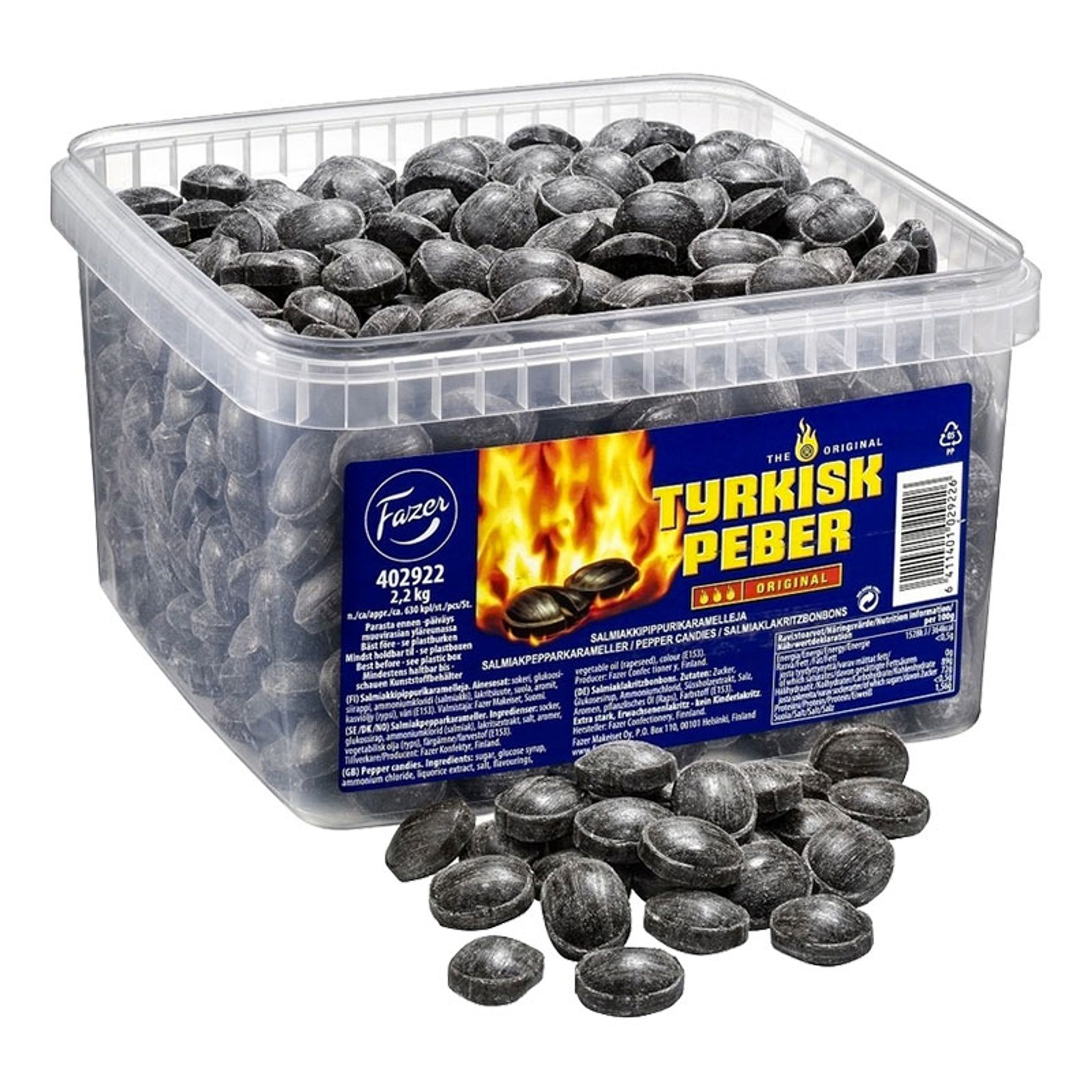 Fazer Tyrkisk Peber Original Stor-pakke - 2,2 kg