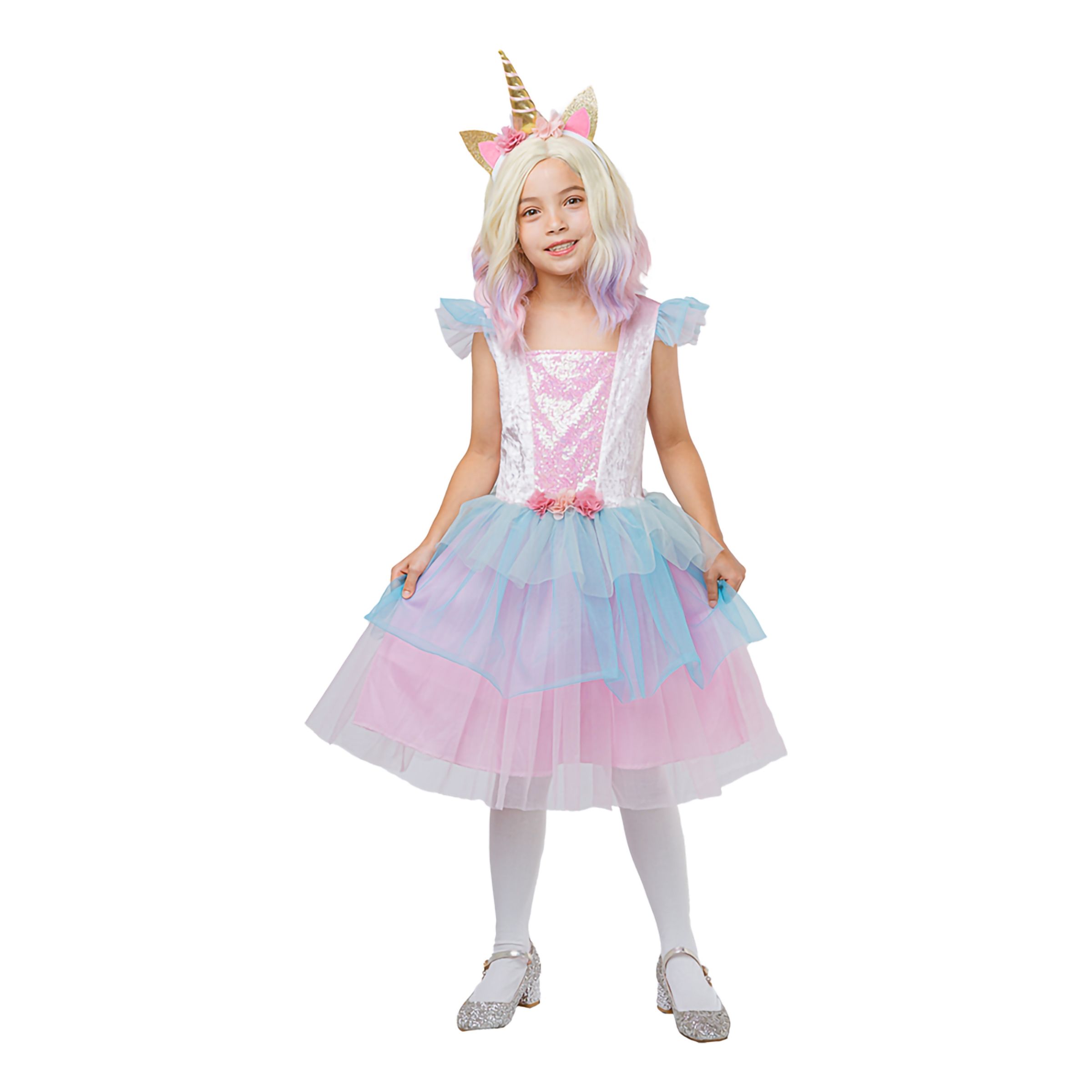 Unicorn Klänning Barn Maskeraddräkt - Small