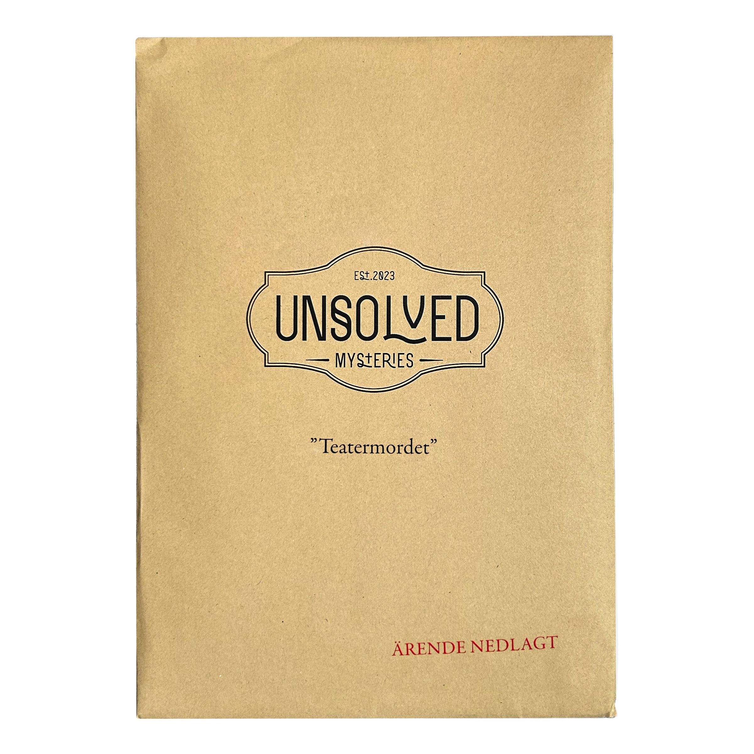 Unsolved Mysteries Teatermordet | Hem - Roliga Prylar - Spel & Lek - Sällskapsspel | Maskeradspecialisten