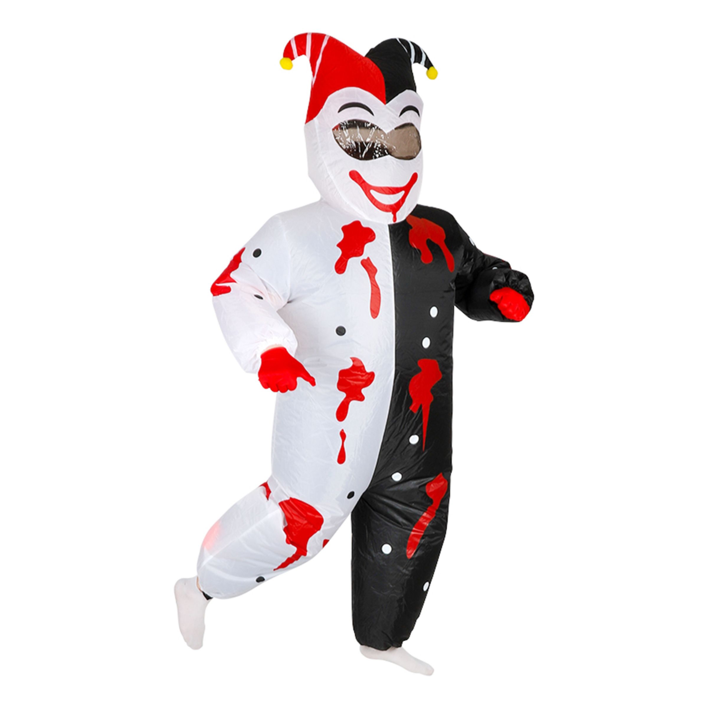 Oppblåsbar Blodig Joker Kostyme - One size
