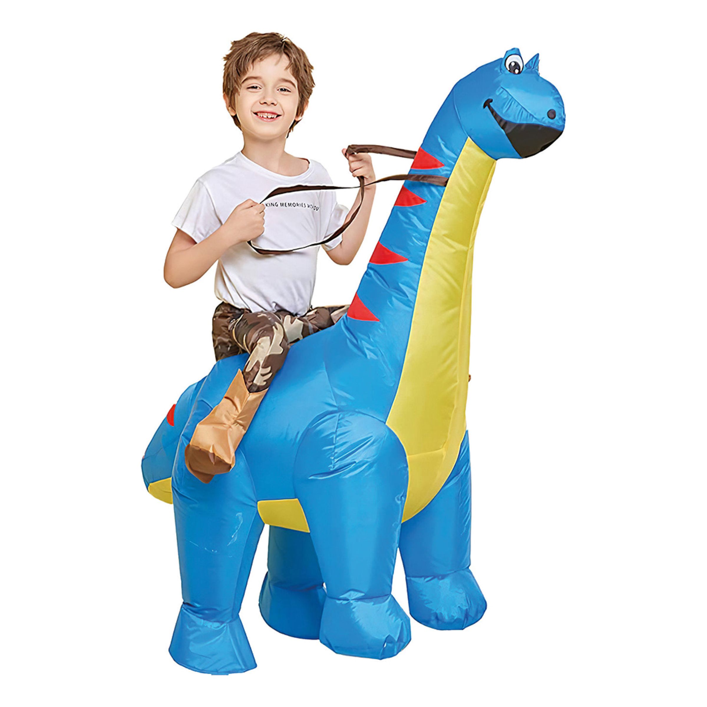 Uppblåsbar Ridande Dinosaurie Barn Maskeraddräkt - One size | Hem - Maskerad - Maskeraddräkter - Barndräkter | Pryloteket