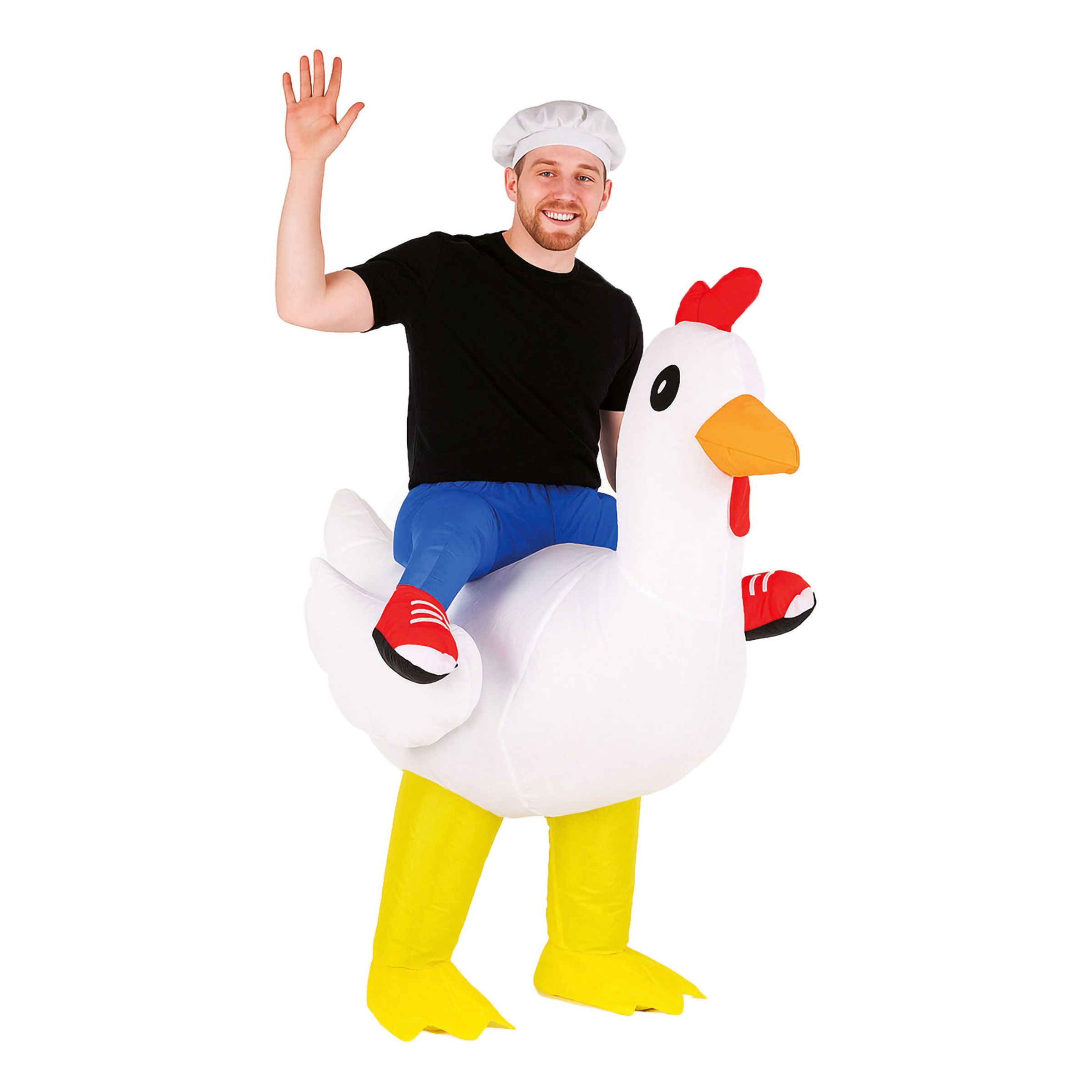 Uppblåsbar Ridande Höna Maskeraddräkt - One size | Hem - Maskerad - Maskeraddräkter - Damdräkter | Pryloteket