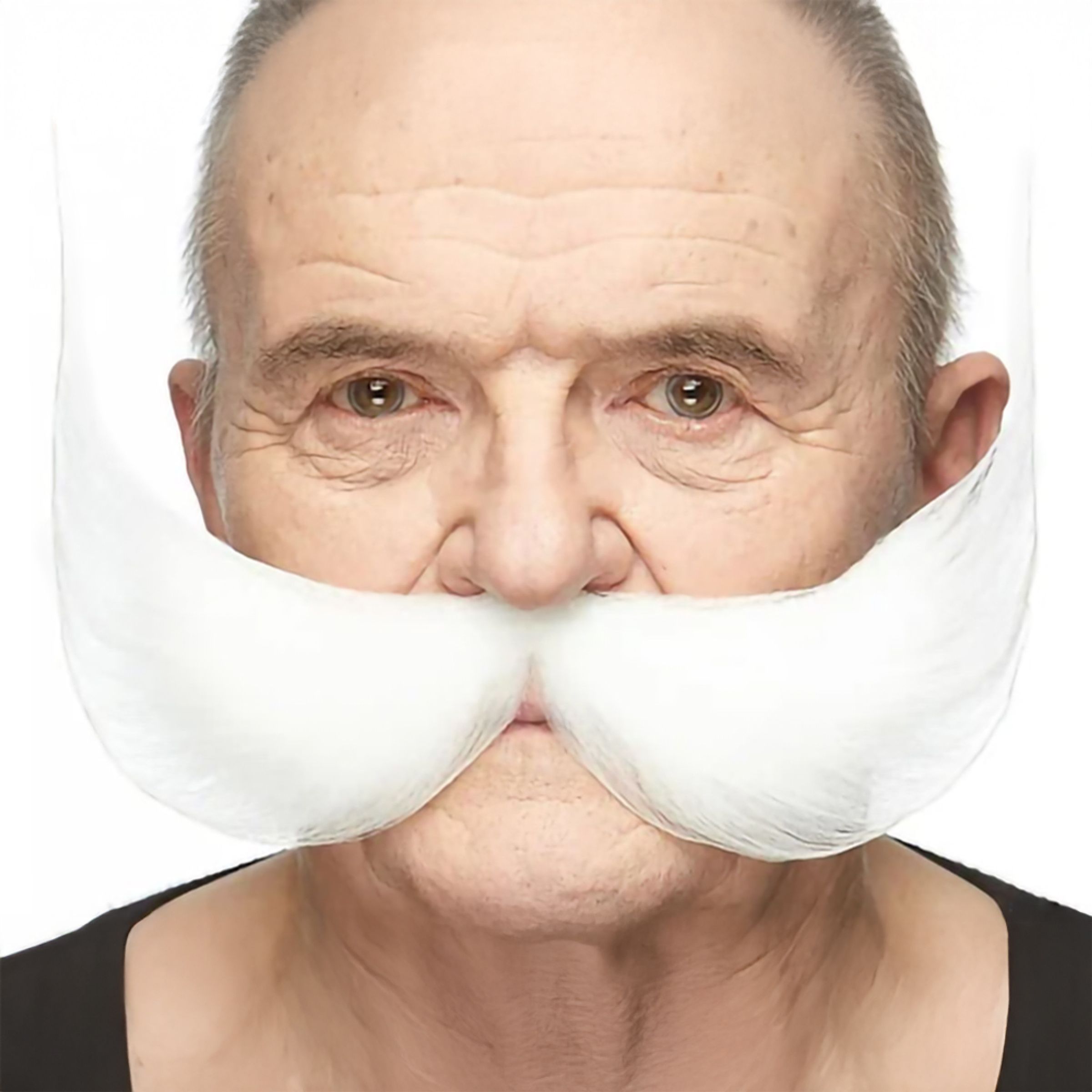 Uppfinnare Mustasch Vit