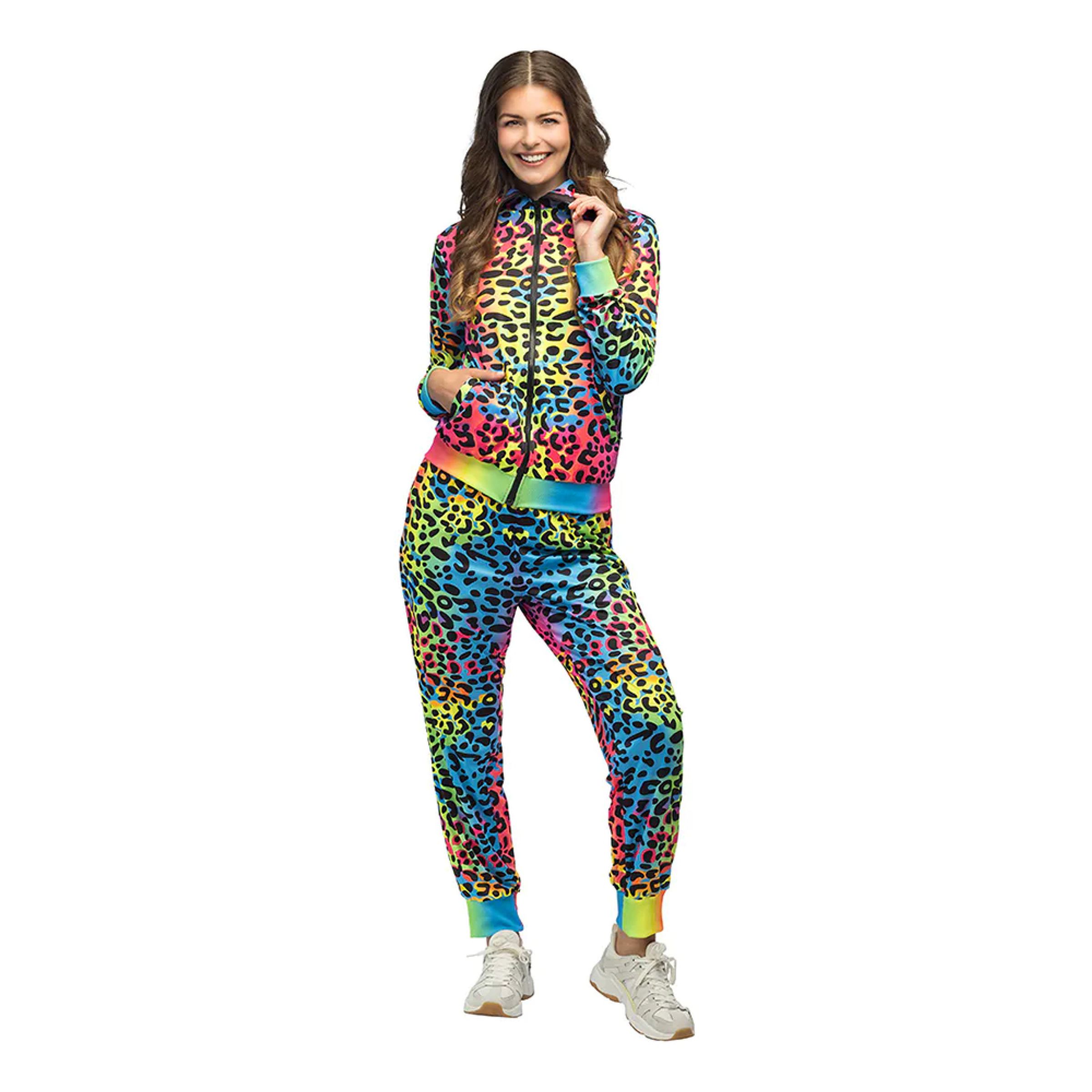 UV Leopard Träningsoverall Dam Maskeraddräkt - Medium | Hem - Maskerad - Maskeraddräkter - Damdräkter | Maskeradspecialisten