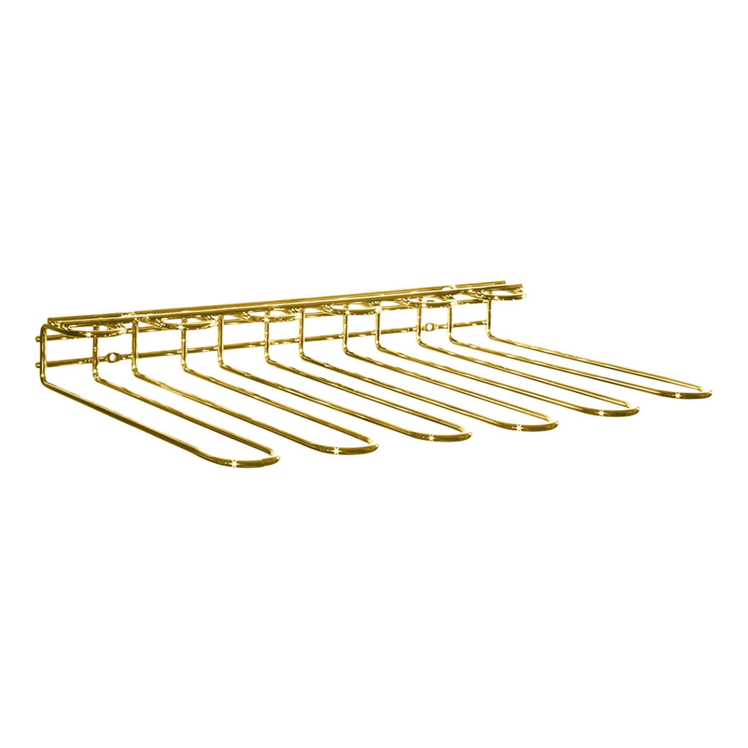Väggmonterat Vinglasrack Guld - 5 sektioner | Hem - Bartillbehör - Barinredning - Vinställ | Maskeradspecialisten