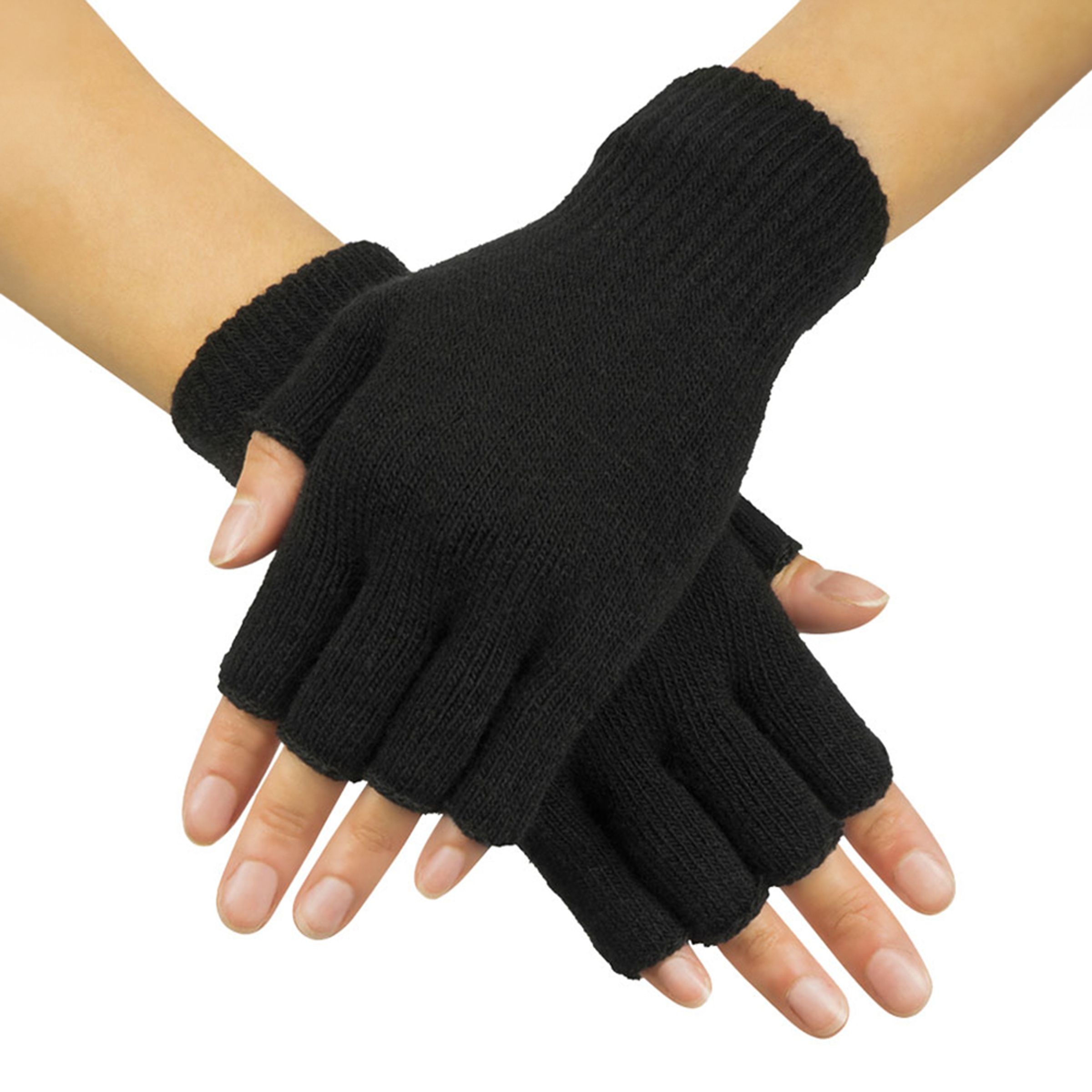 Vantar Fingerlösa Svarta - One size | Hem - Maskerad - Tillbehör - Handskar | Pryloteket