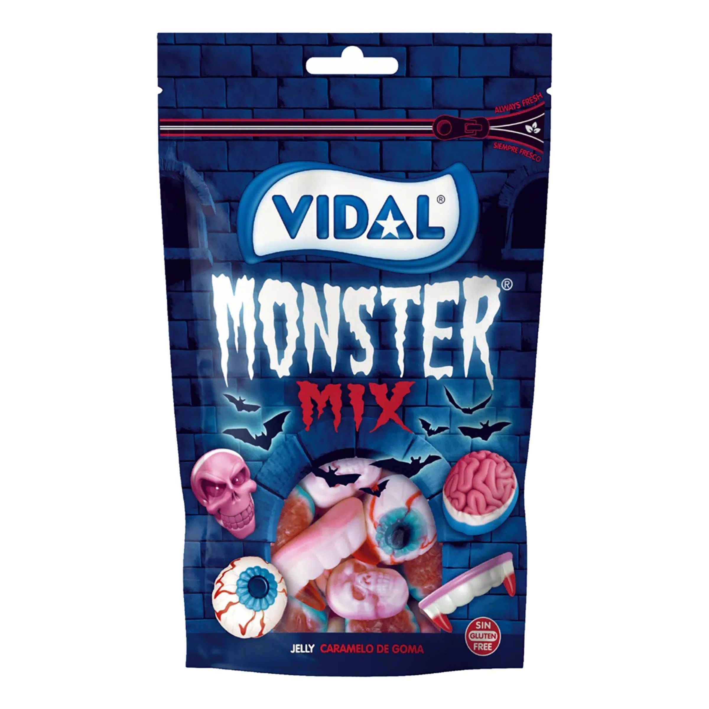 Vidal Monstermixpåse - 180 g | Hem - Godis & Läsk - Godis - Gelégodis | Maskeradspecialisten