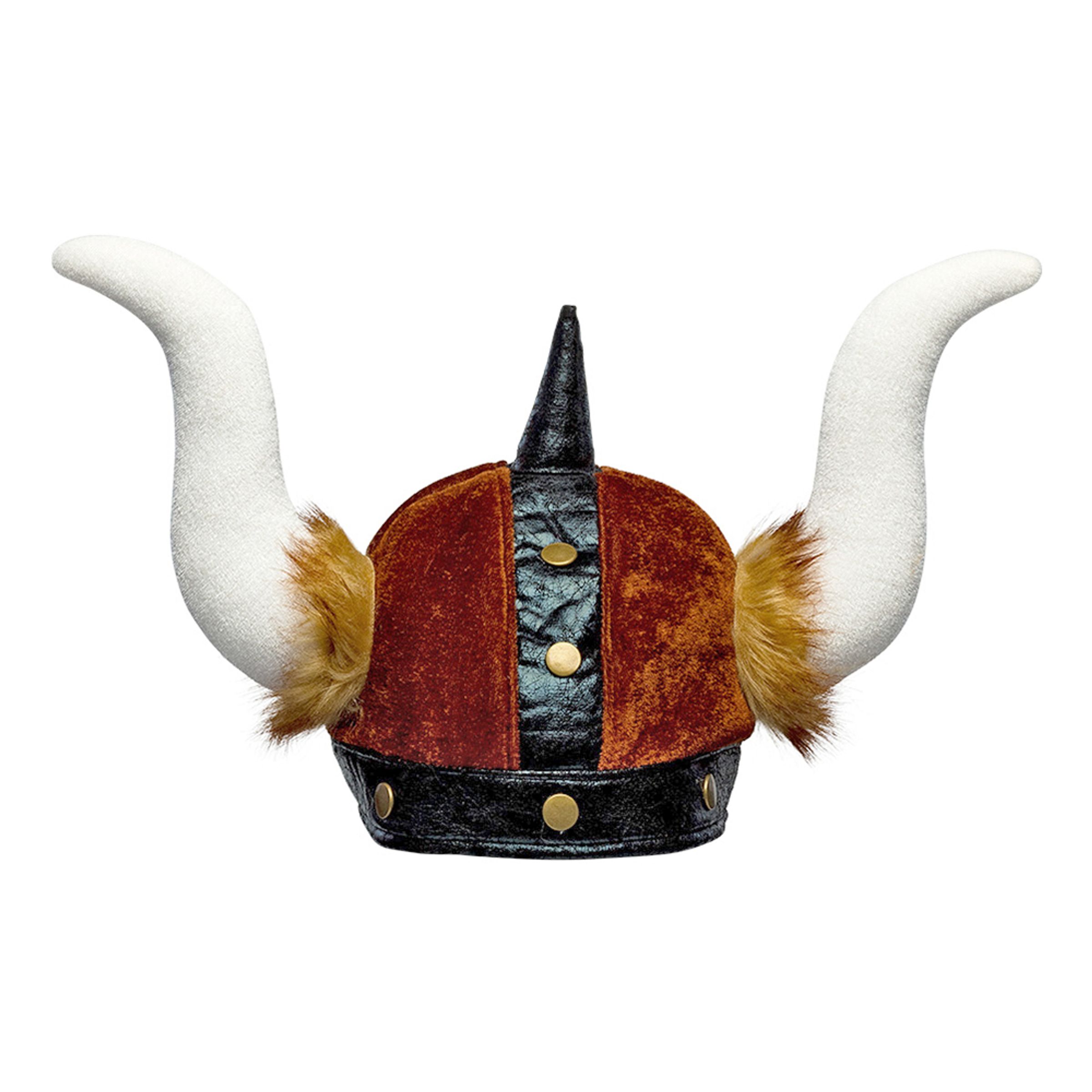 Vikingehjelm med Plys Barbarian - One size