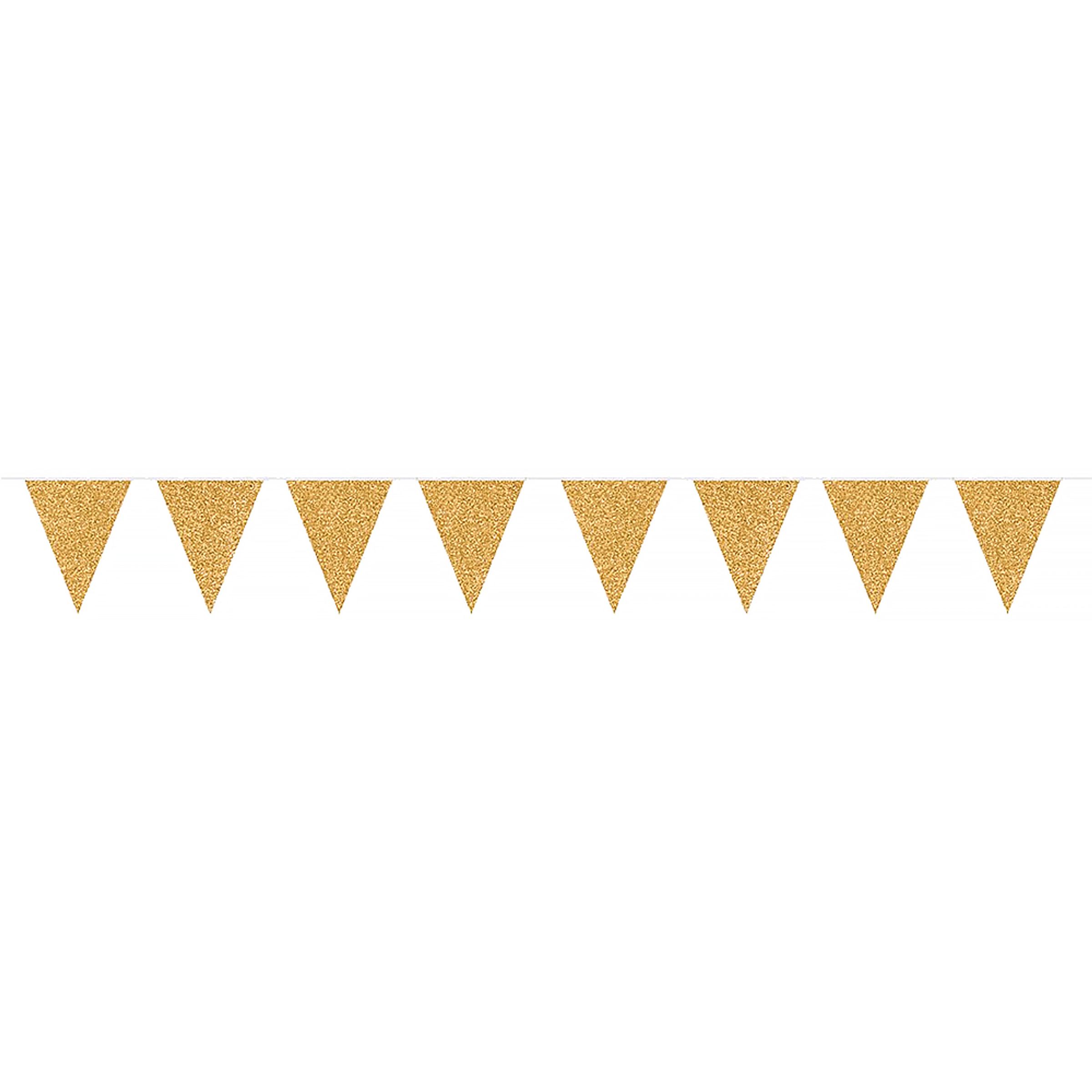 Vimpelguirlande Glitter Guld
