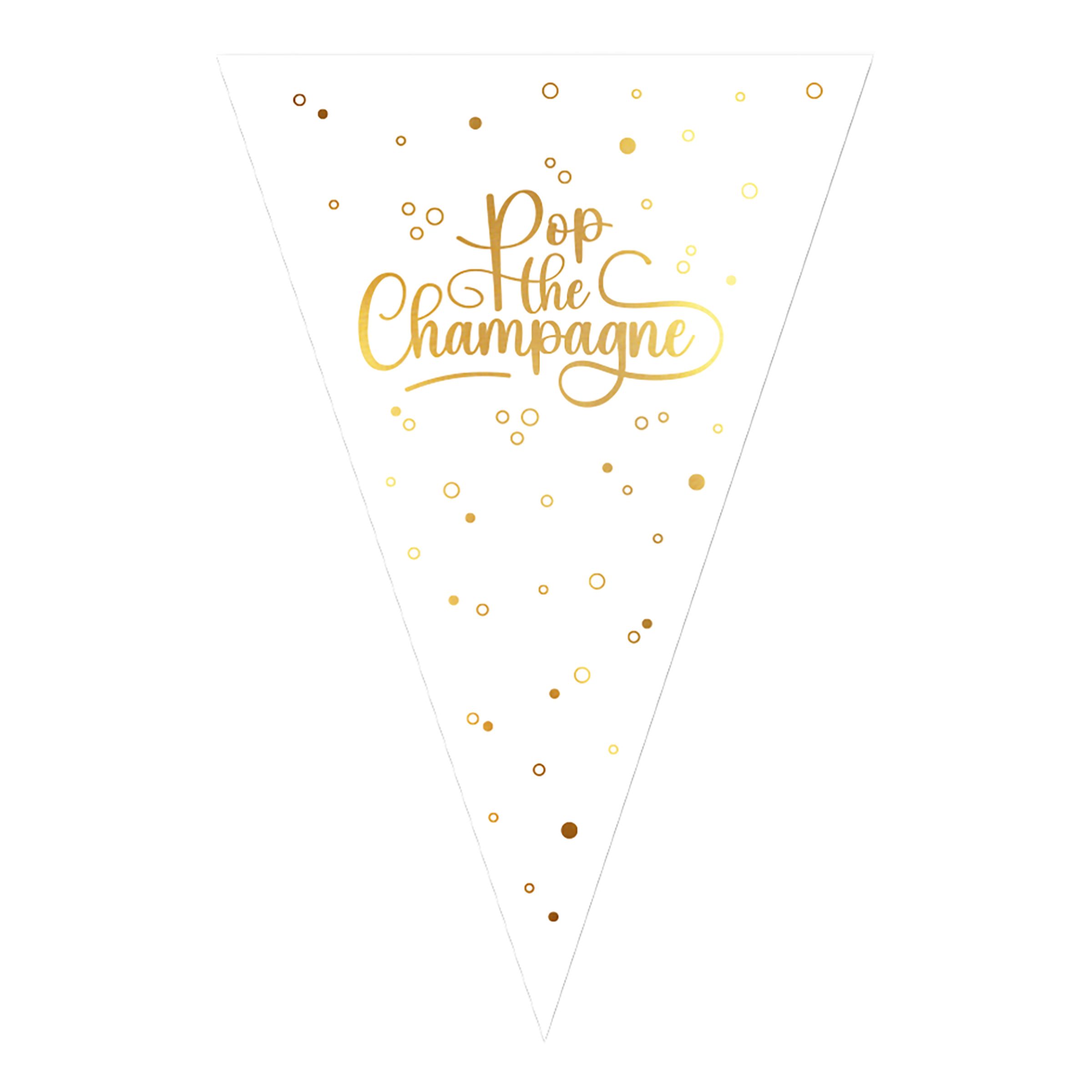 Vimpelguirlande Pop the Champagne Lang