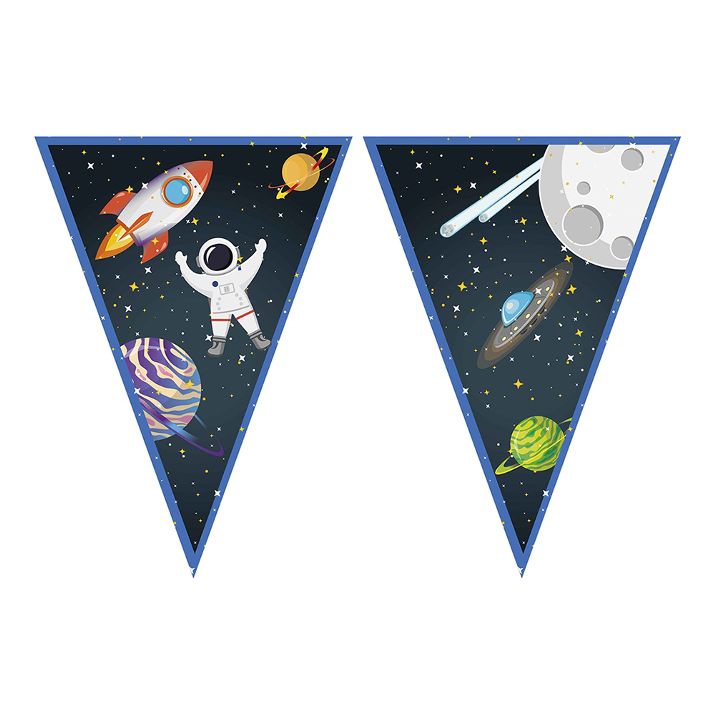 Space Party vimpelbanner 2,3 m.