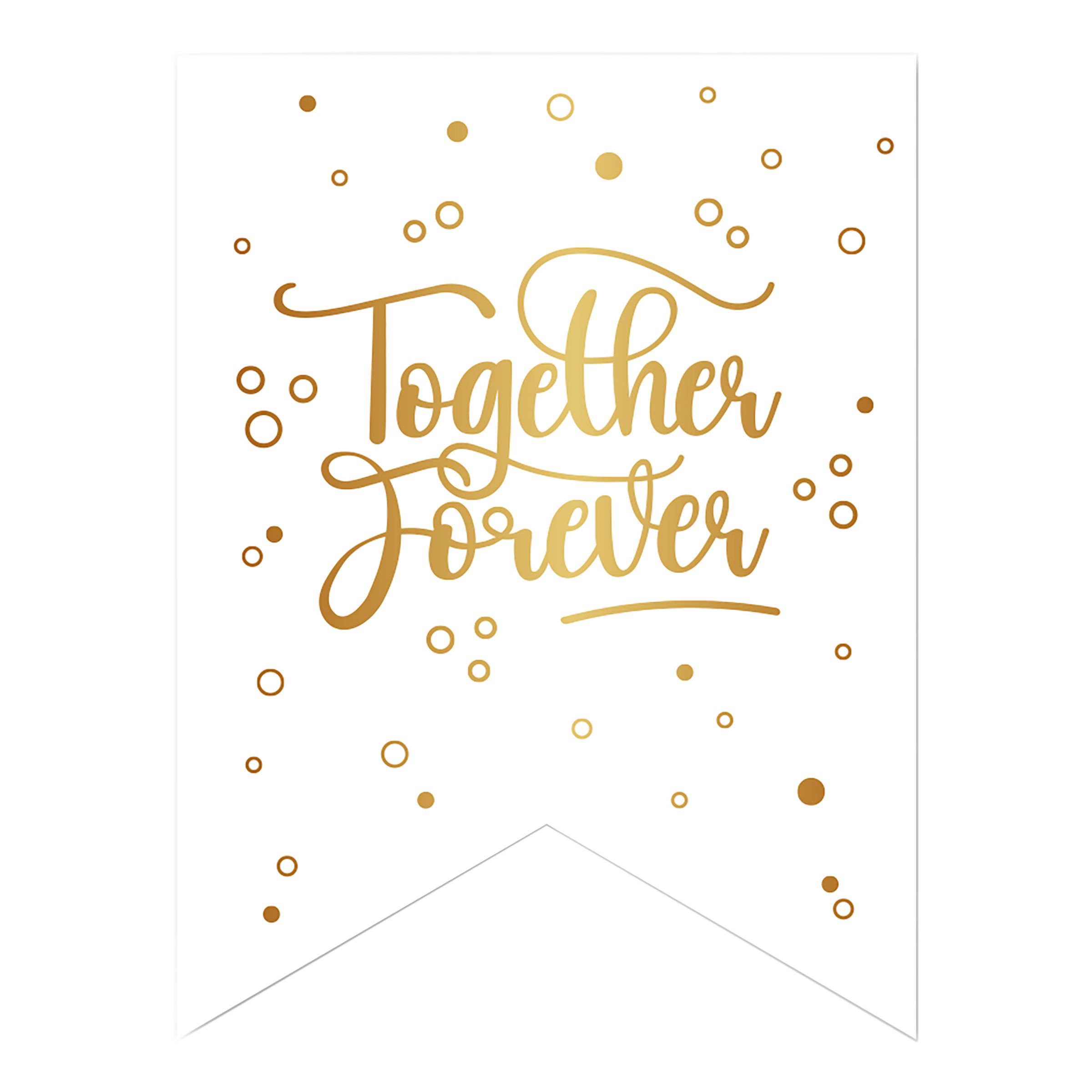Vimpelgirlang Together Forever | Hem - Festartiklar - Festdekoration - Girlanger | Pryloteket