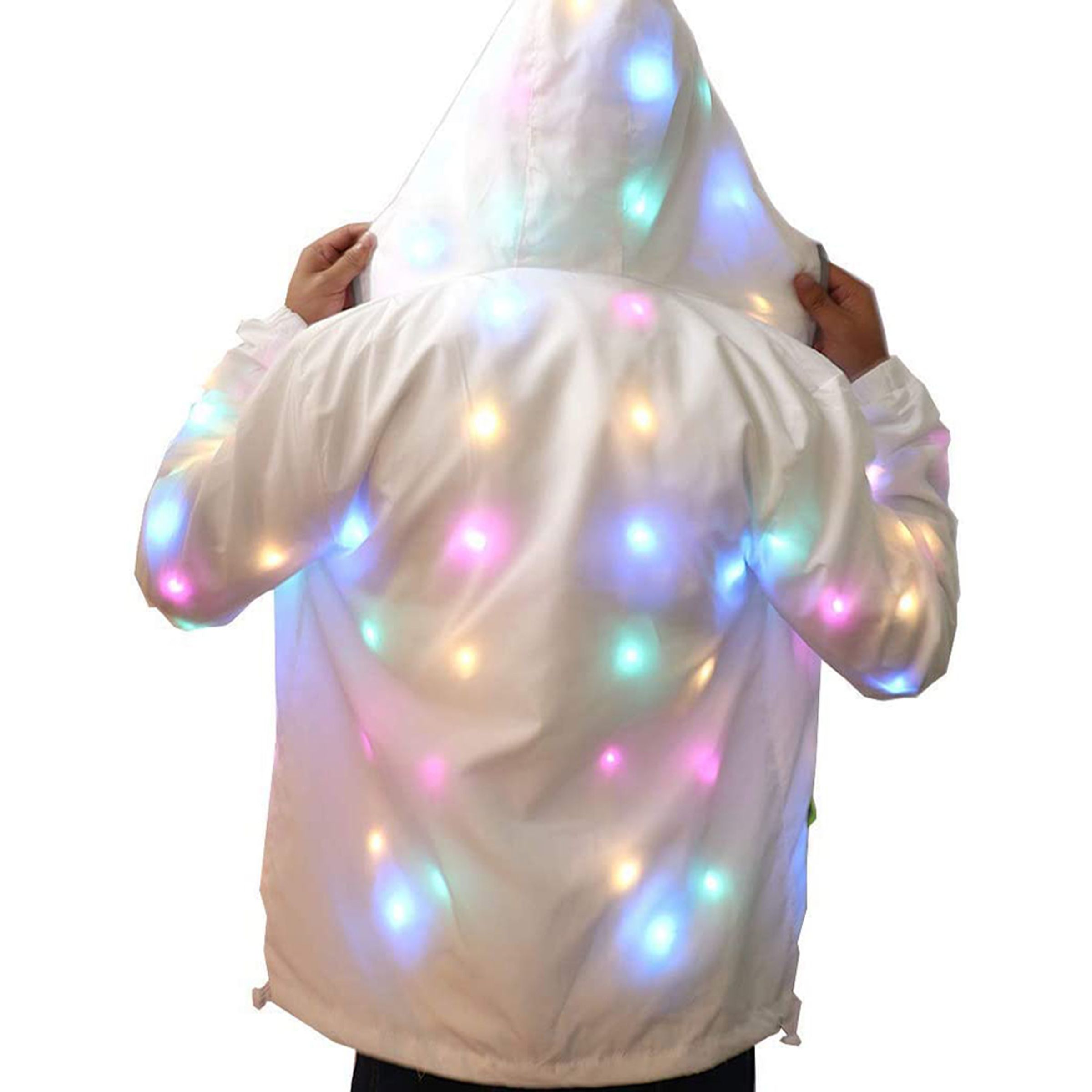 Vindjacka LED - X-Small | Hem - Teman - Evenemang - Festival | Maskeradspecialisten