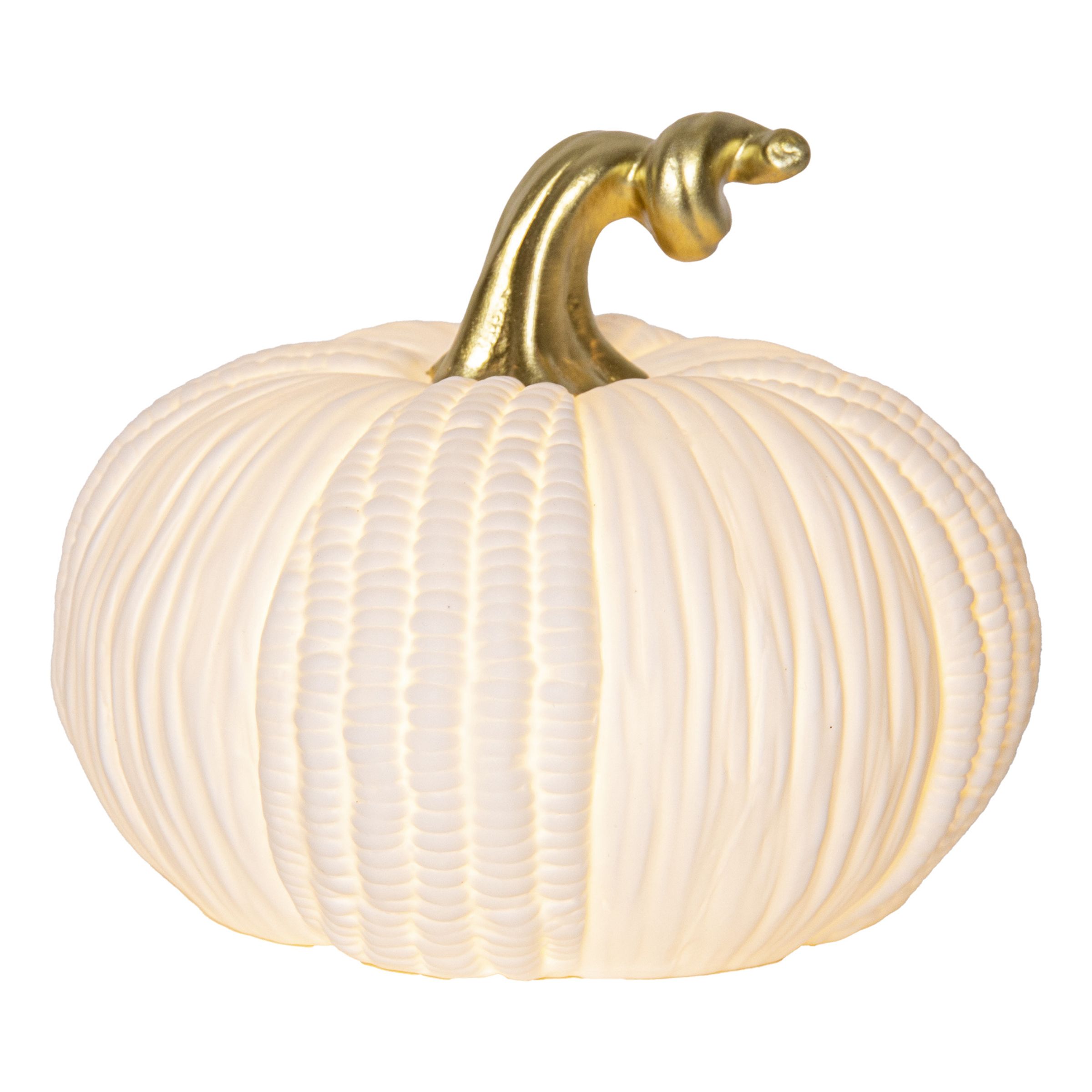 Vit Pumpa LED - 17 cm | Hem - Teman - Högtider - Halloween - Halloweendekorationer | Maskeradspecialisten