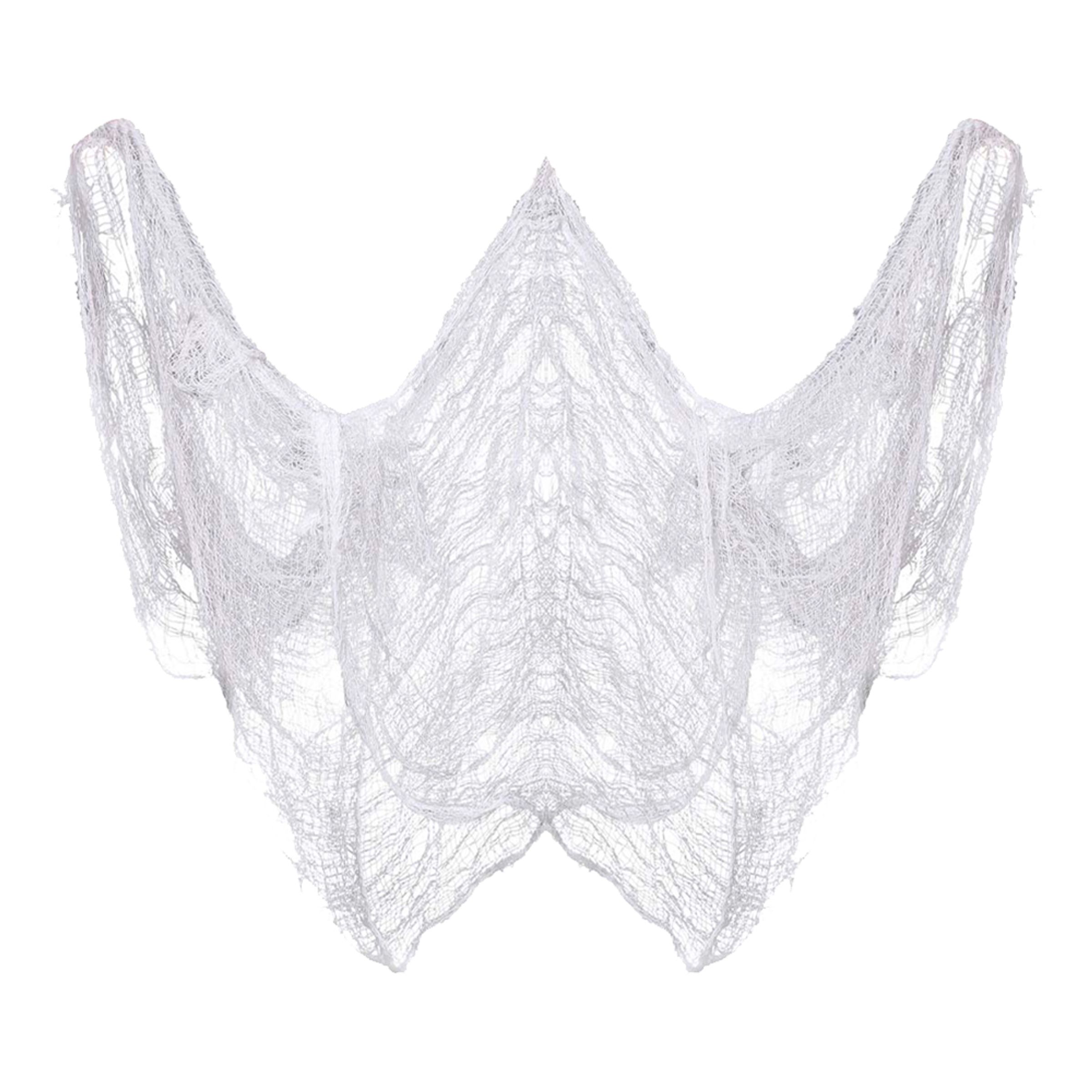 Vitt Dekorationstyg Halloween - Stor | Hem - Teman - Högtider - Halloween - Halloweendekorationer | Maskeradspecialisten