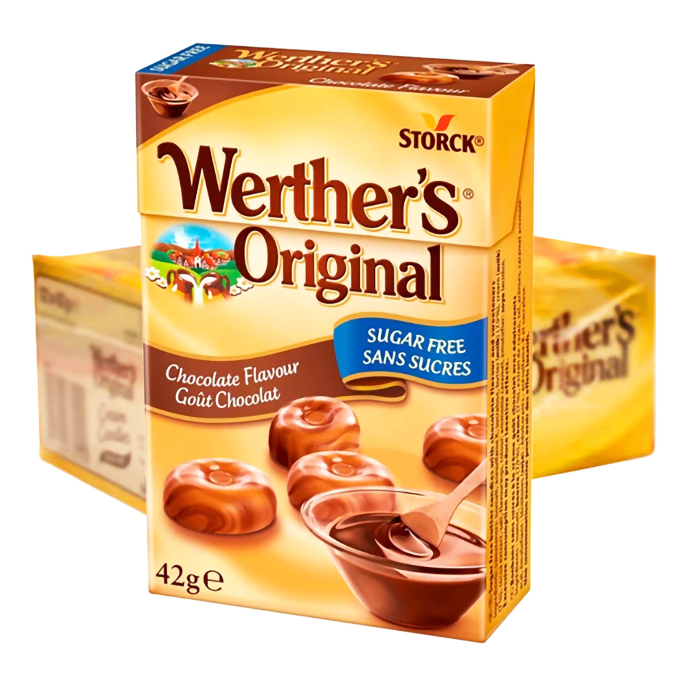 Werthers Choco Sukkerfri Storpak - 12 x 42 g