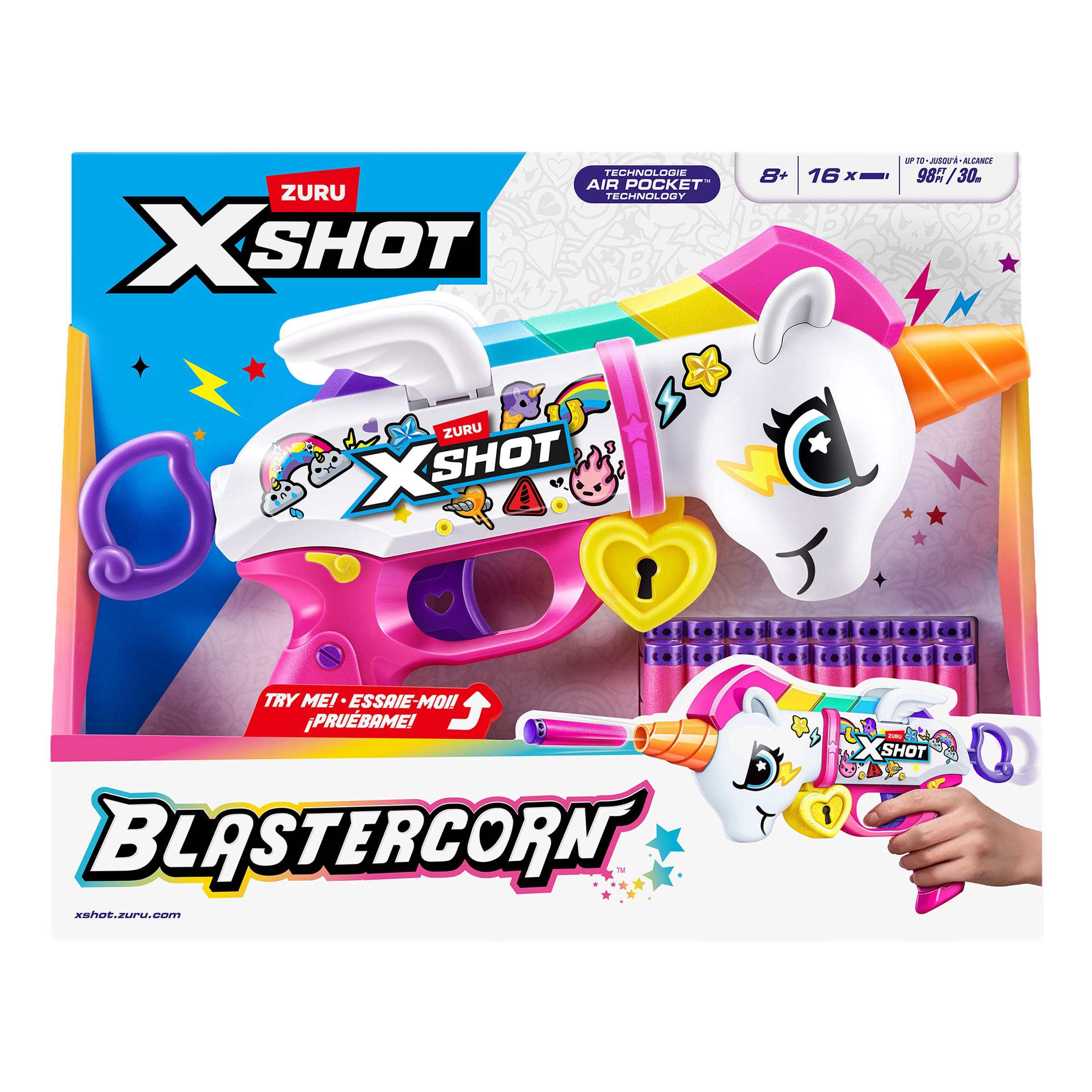 X-Shot Blastercorn Unicorn | Hem - Maskerad - Tillbehör - Leksaksvapen | Party Outlet