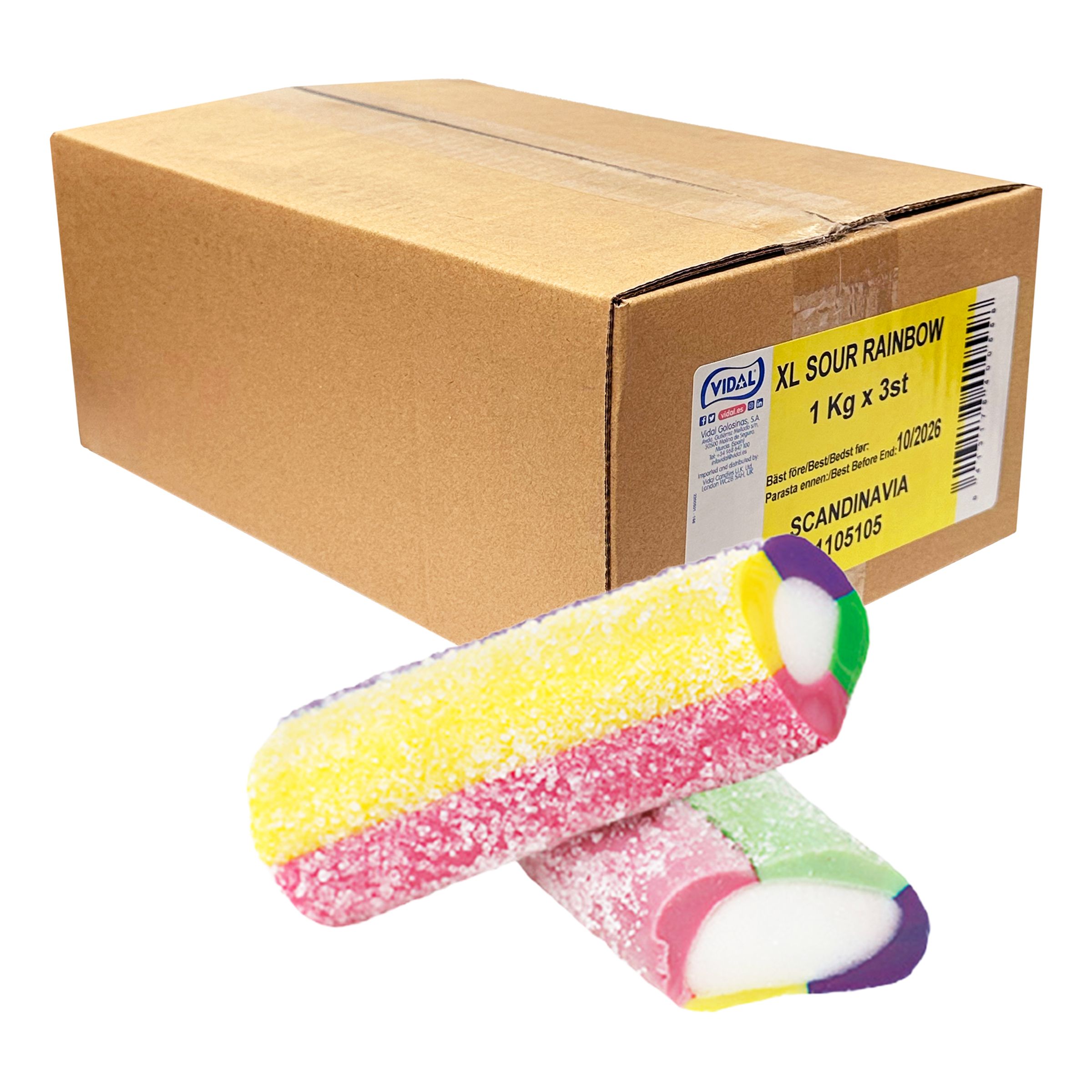 XL Sour Rainbow Storpack - 3 kg | Hem - Godis & Läsk - Godis - Surt Godis | Maskeradspecialisten