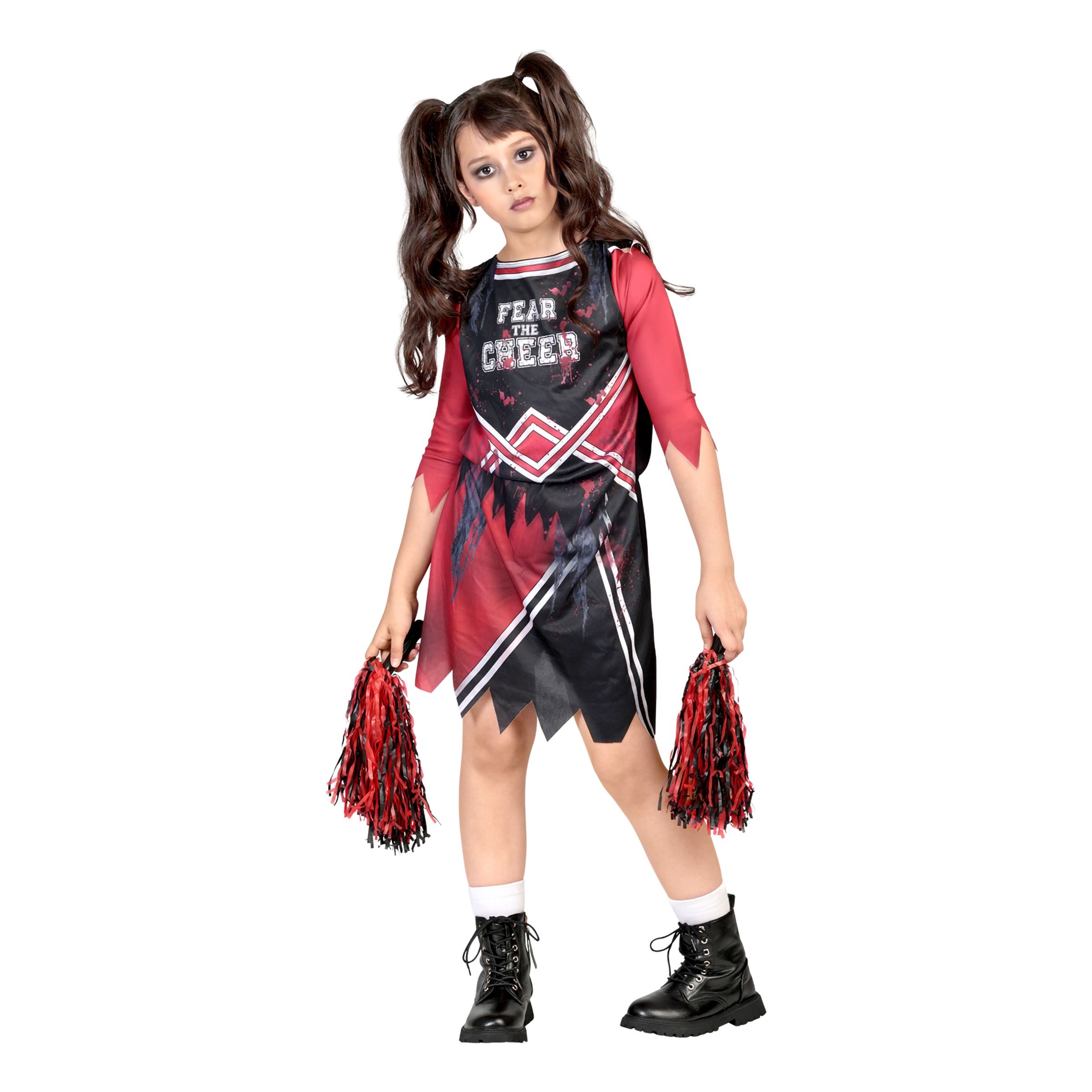 Zombie Cheerleader Barn Maskeraddräkt - 6-8 år