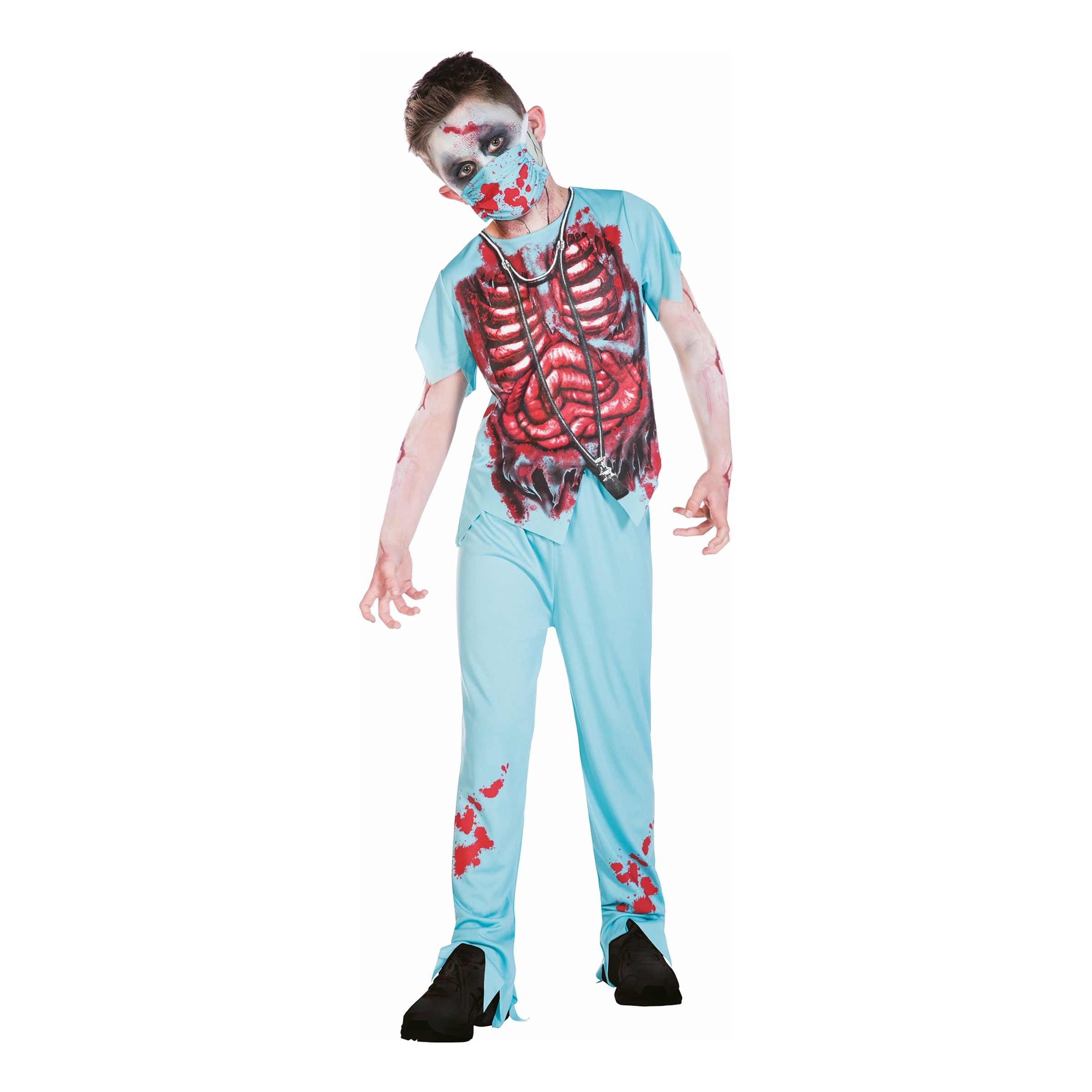 Zombie Kirurg Barn Maskeraddräkt - Medium