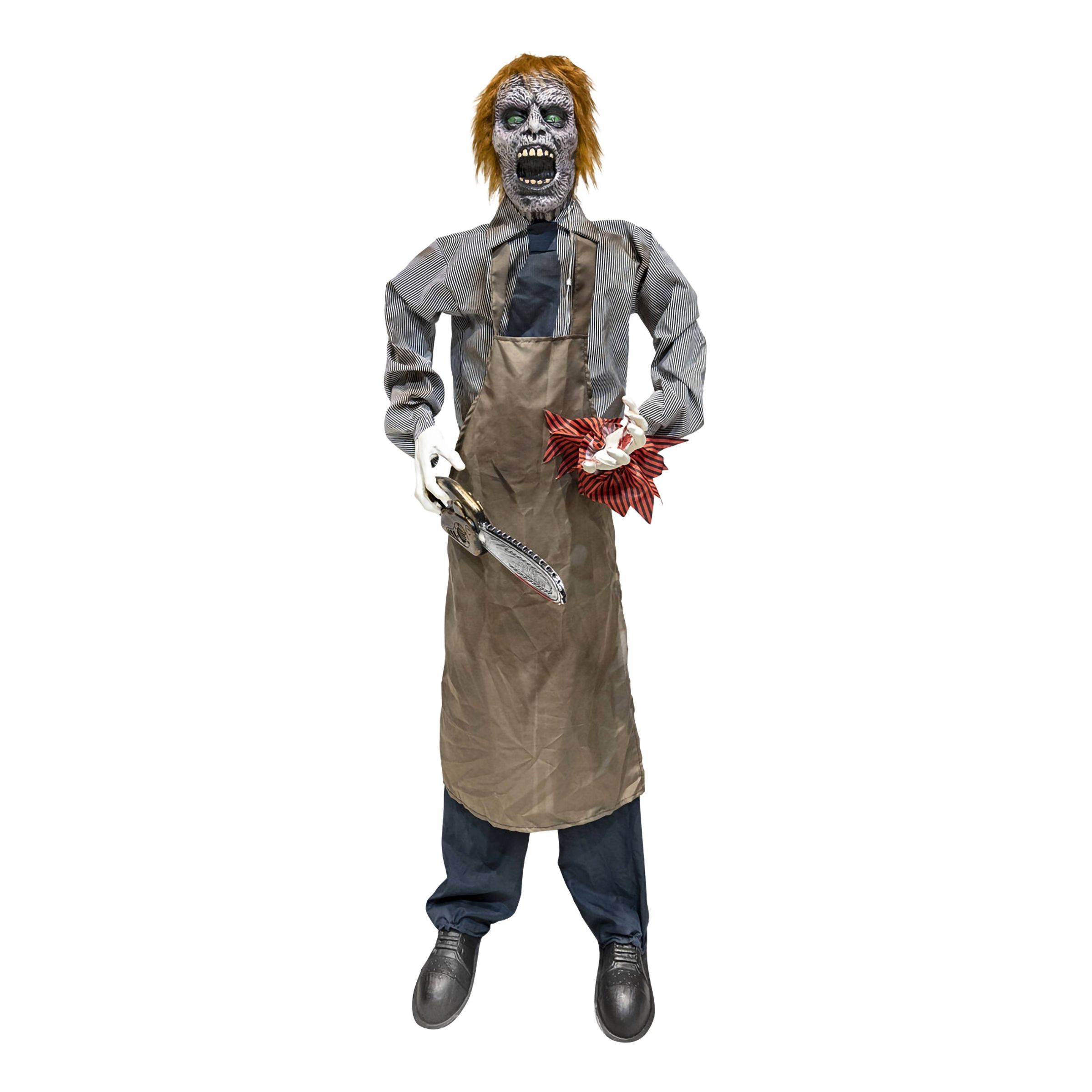 Zombie med Motorsag Bevegelig Prop