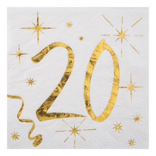Kaffeservietter 20 Guld