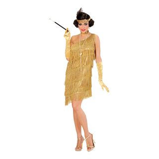 20'erne Flapper Kjole Guld Kostume