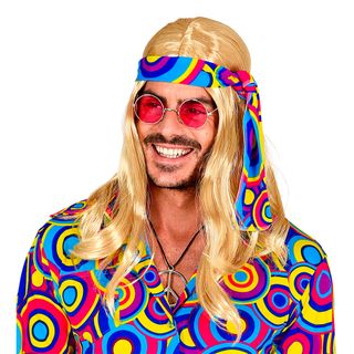 70'er Lang Blond Paryk med Pandebånd