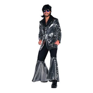 70'er Disco Kostume Sølv Kostume Deluxe
