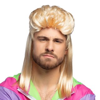 80’er Hockeyhår Blond Paryk
