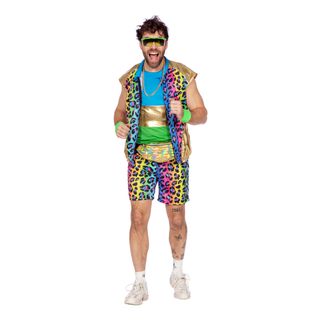 80'er Neon Leopard Herre Kostume