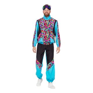 80'er Neon Skidragt Herre Kostume